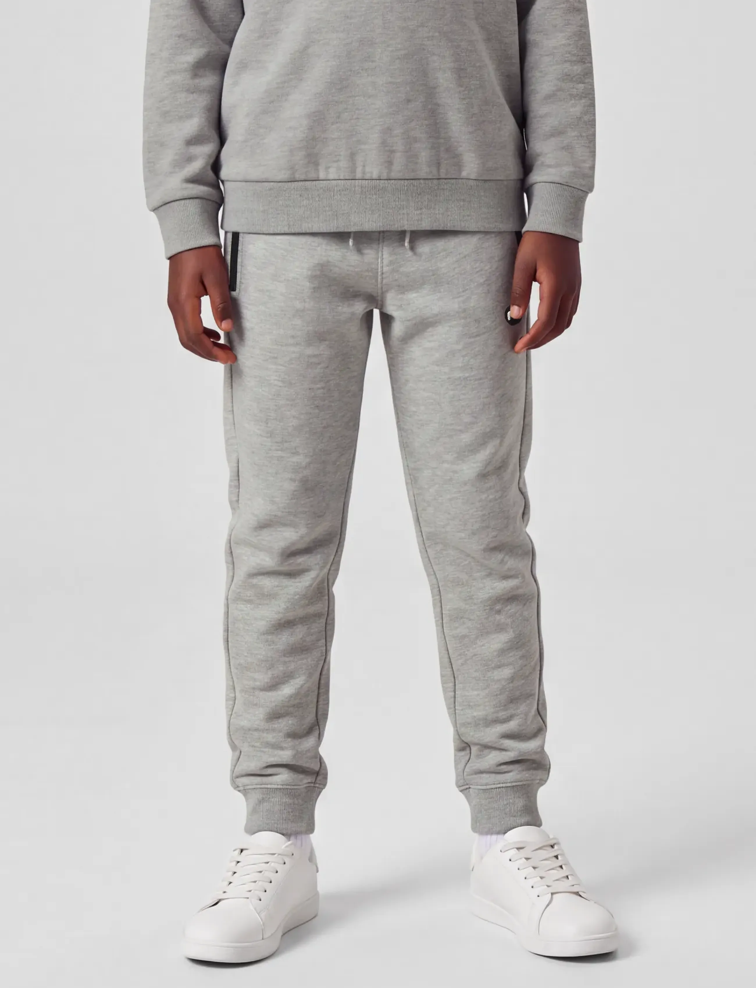 name it - NKMVIMO SWE PANT BRU NOOS - sweatpants - grey melange - 4