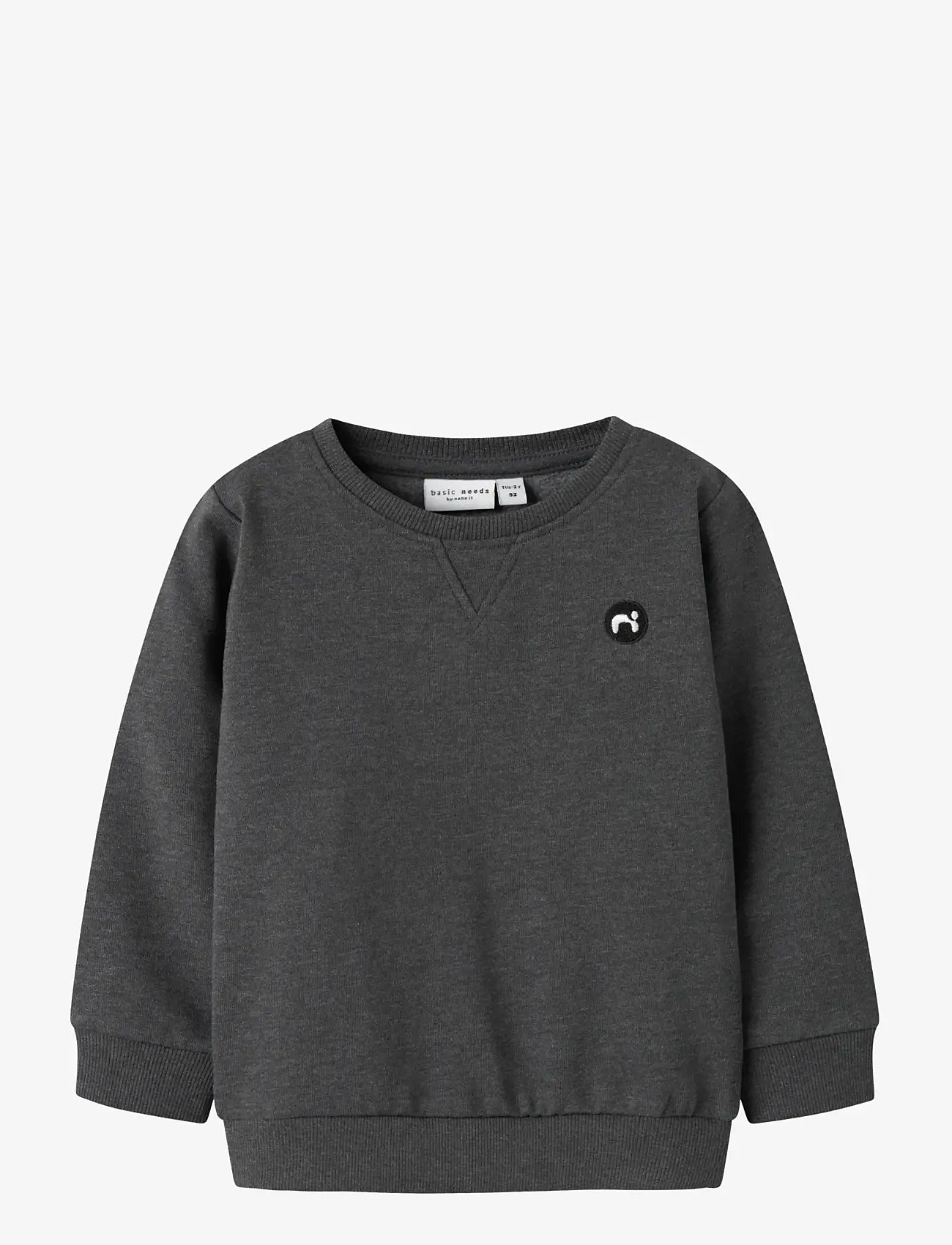 name it - NMMVIMO LS SWEAT BRU NOOS - sweatshirts - dark grey melange - 1