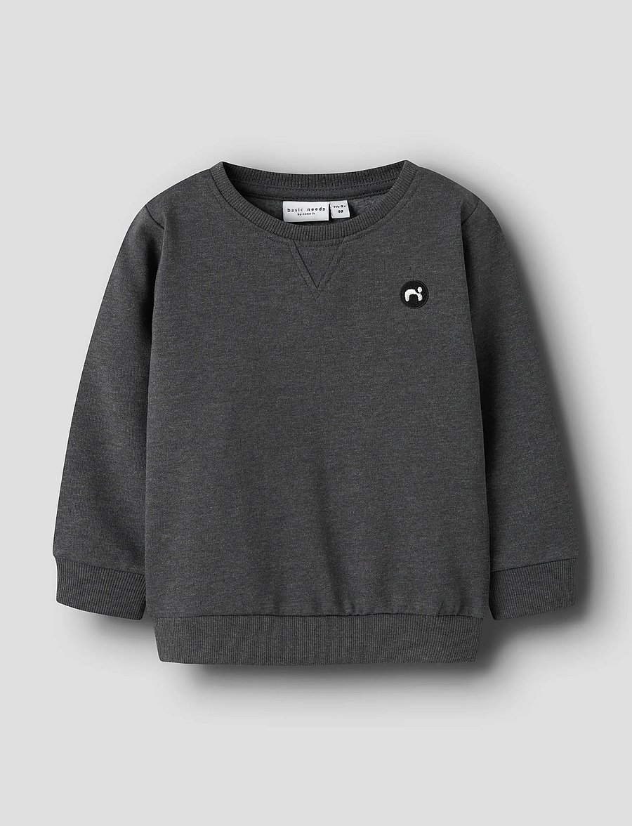 name it - NMMVIMO LS SWEAT BRU NOOS - sweatshirts - dark grey melange - 2