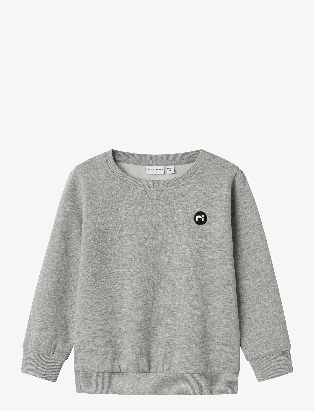 name it - NMMVIMO LS SWEAT BRU NOOS - sweatshirts - grey melange - 1