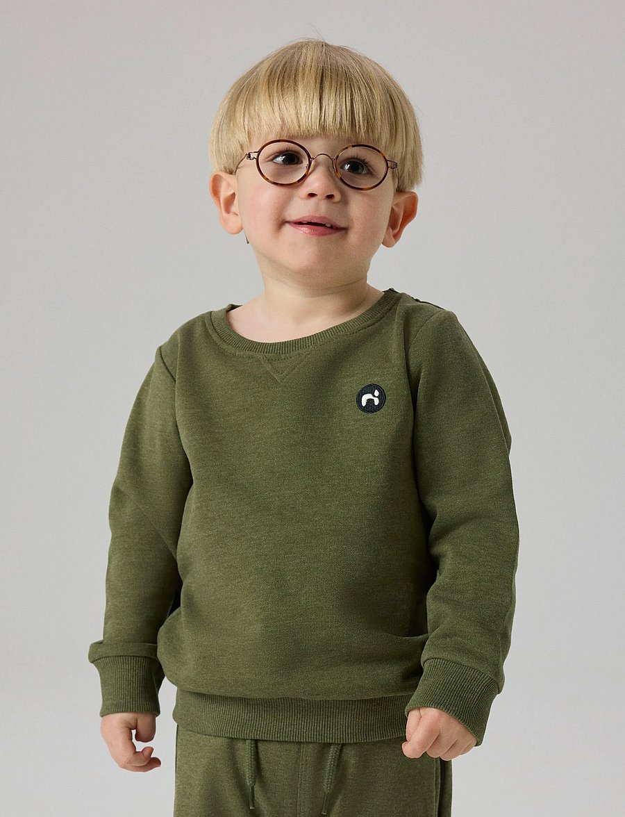 name it - NMMVIMO LS SWEAT BRU NOOS - sweatshirts - rifle green - 0