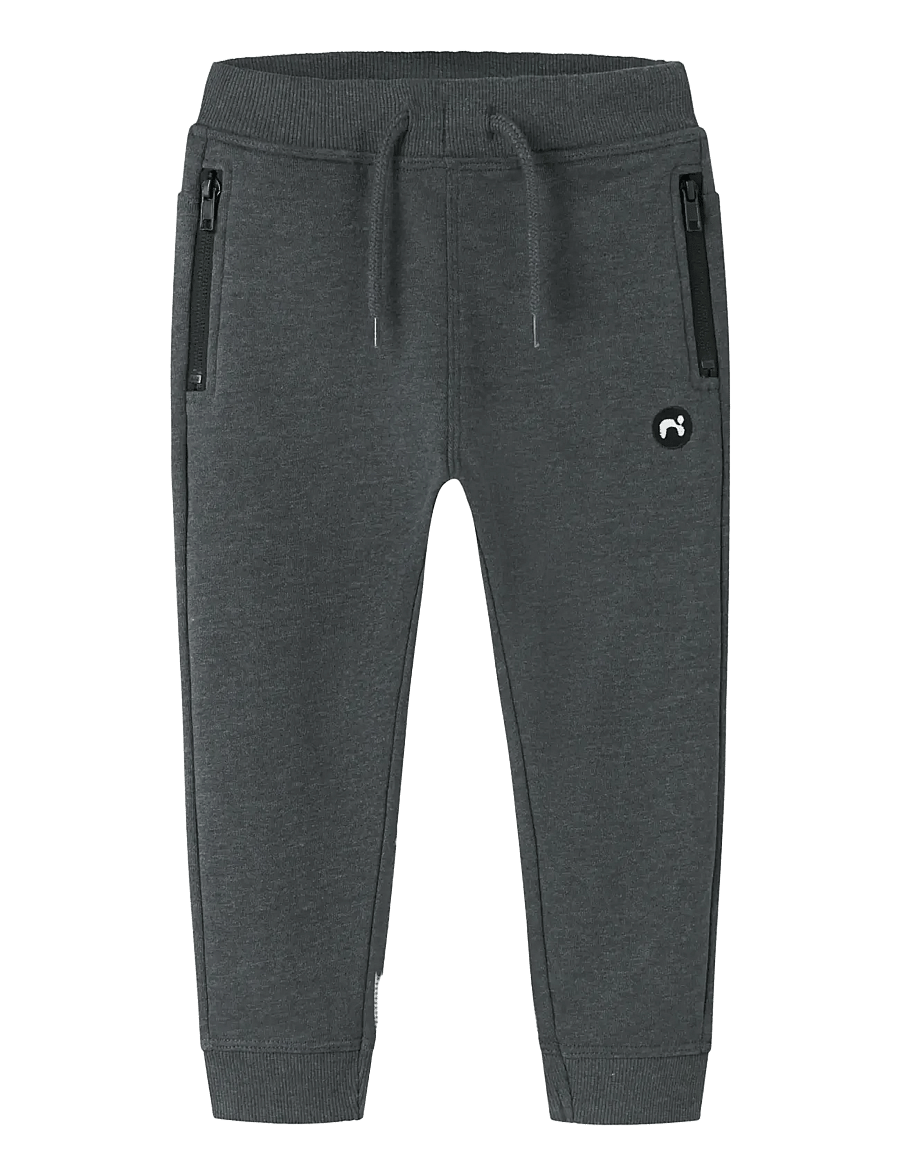 name it - NMMVIMO SWE PANT BRU NOOS - verryttelyhousut - dark grey melange - 0