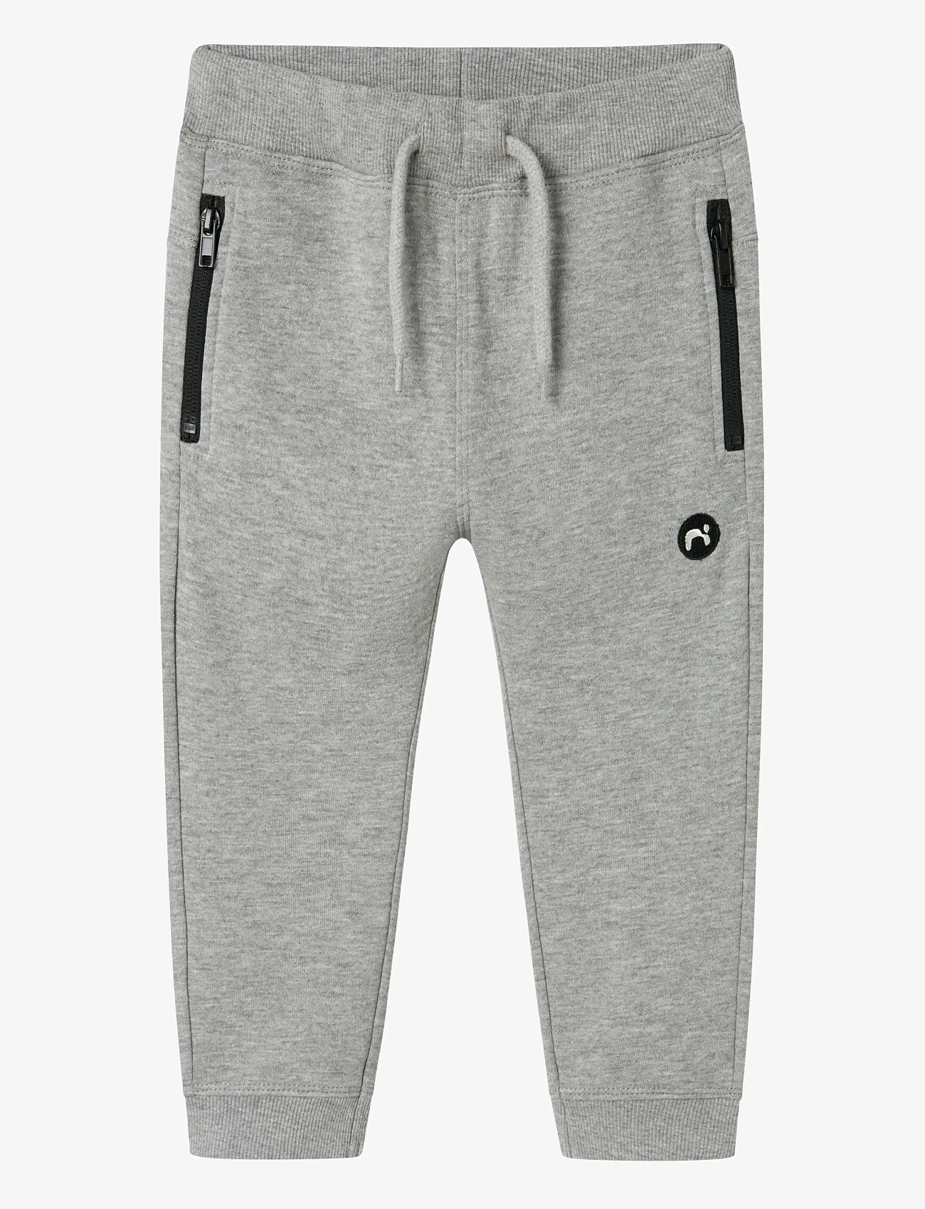 name it - NMMVIMO SWE PANT BRU NOOS - autumn clothing - grey melange - 0
