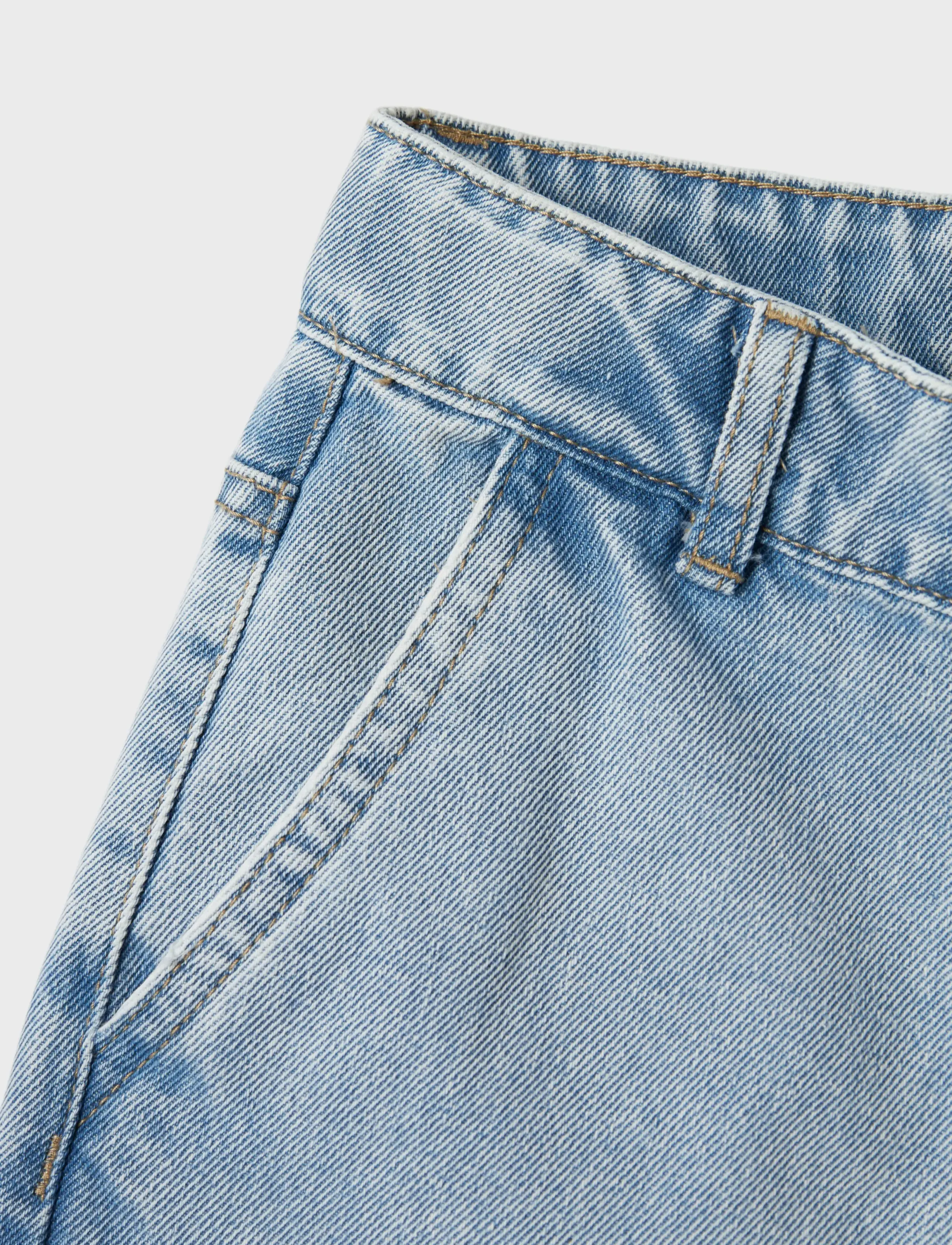 name it - NKFROSE WIDE HW CARGO JEANS 6190-BS NOOS - wide leg jeans - light blue bleached denim - 5