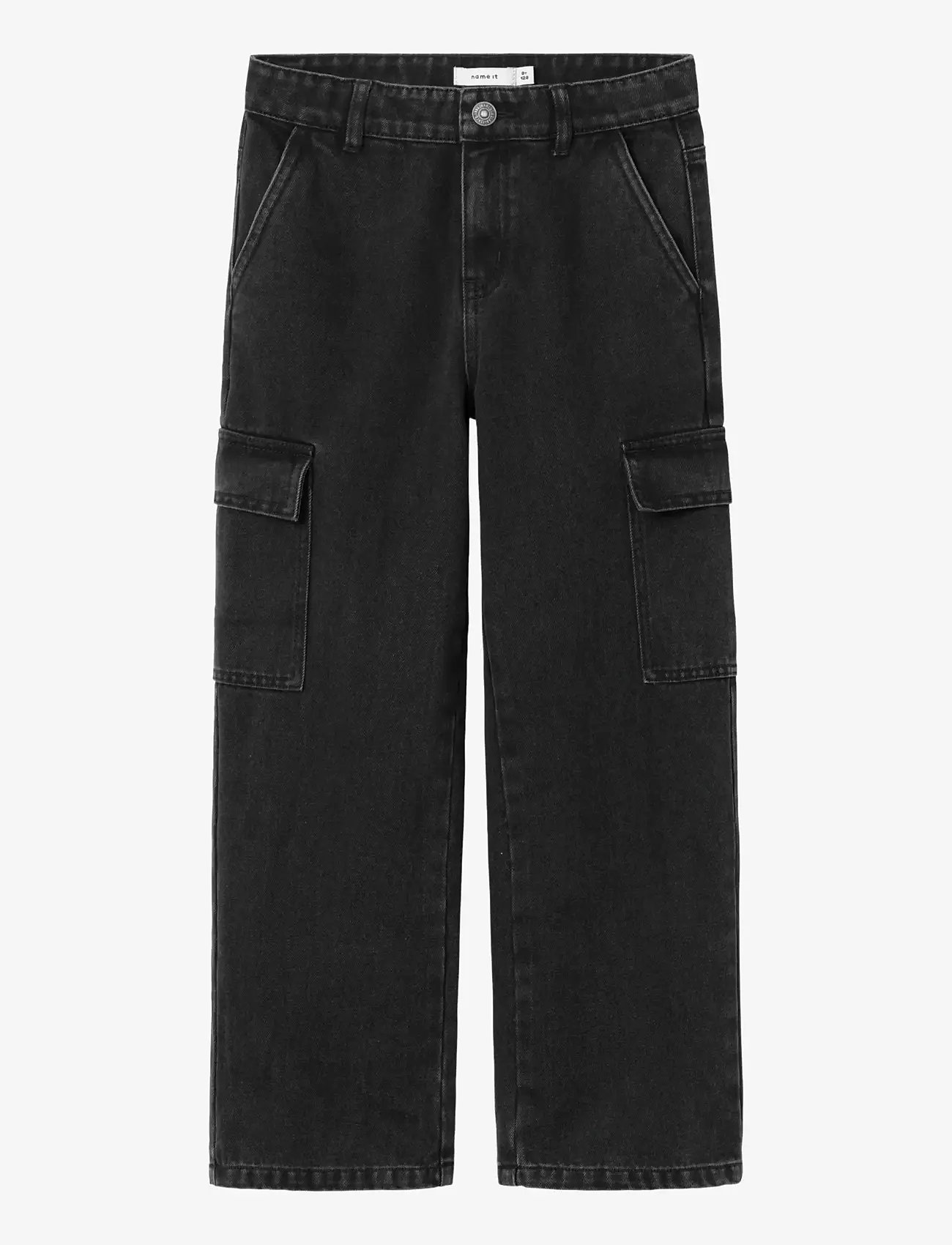 name it - NKFROSE WIDE HW CARGO JEANS 6190-BS NOOS - vida jeans - black - 1