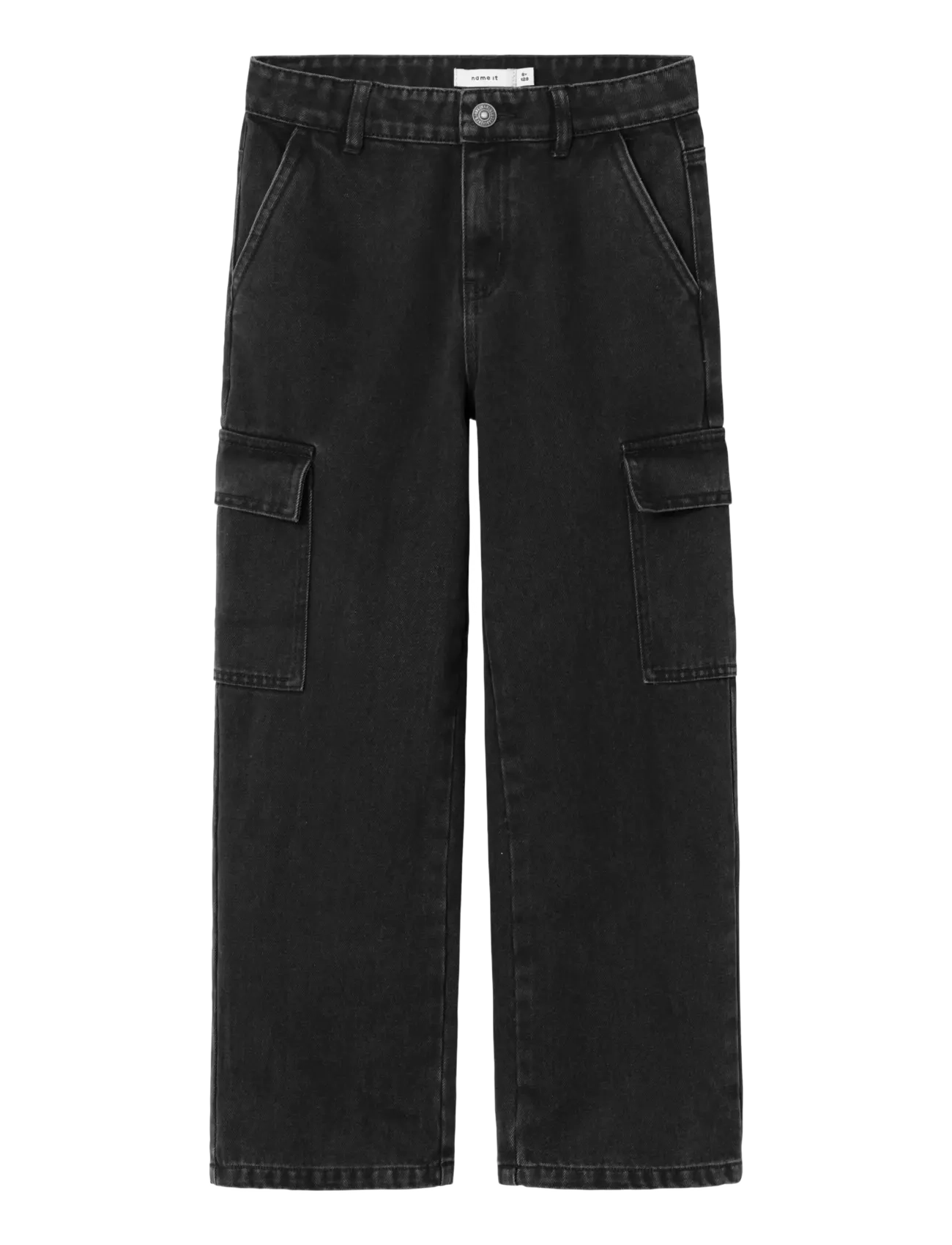 name it NKFROSE WIDE HW CARGO JEANS 6190-BS NOOS - Kläder - BLACK / black