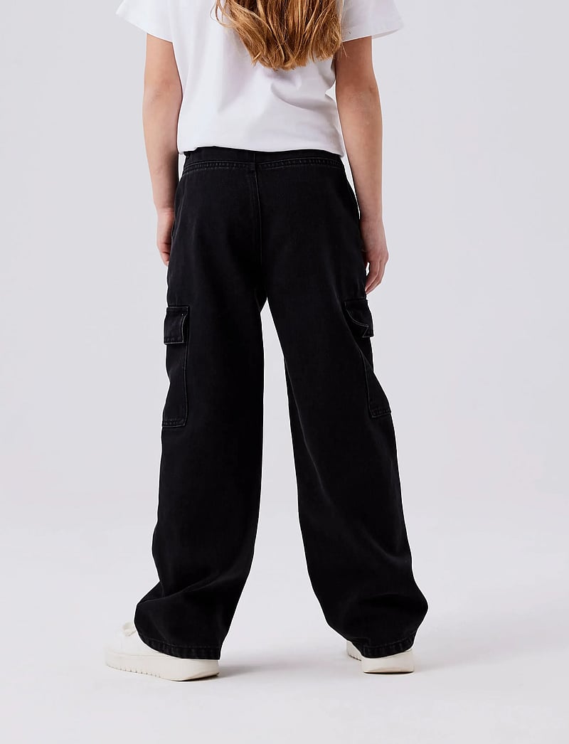 name it - NKFROSE WIDE HW CARGO JEANS 6190-BS NOOS - vida jeans - black - 5