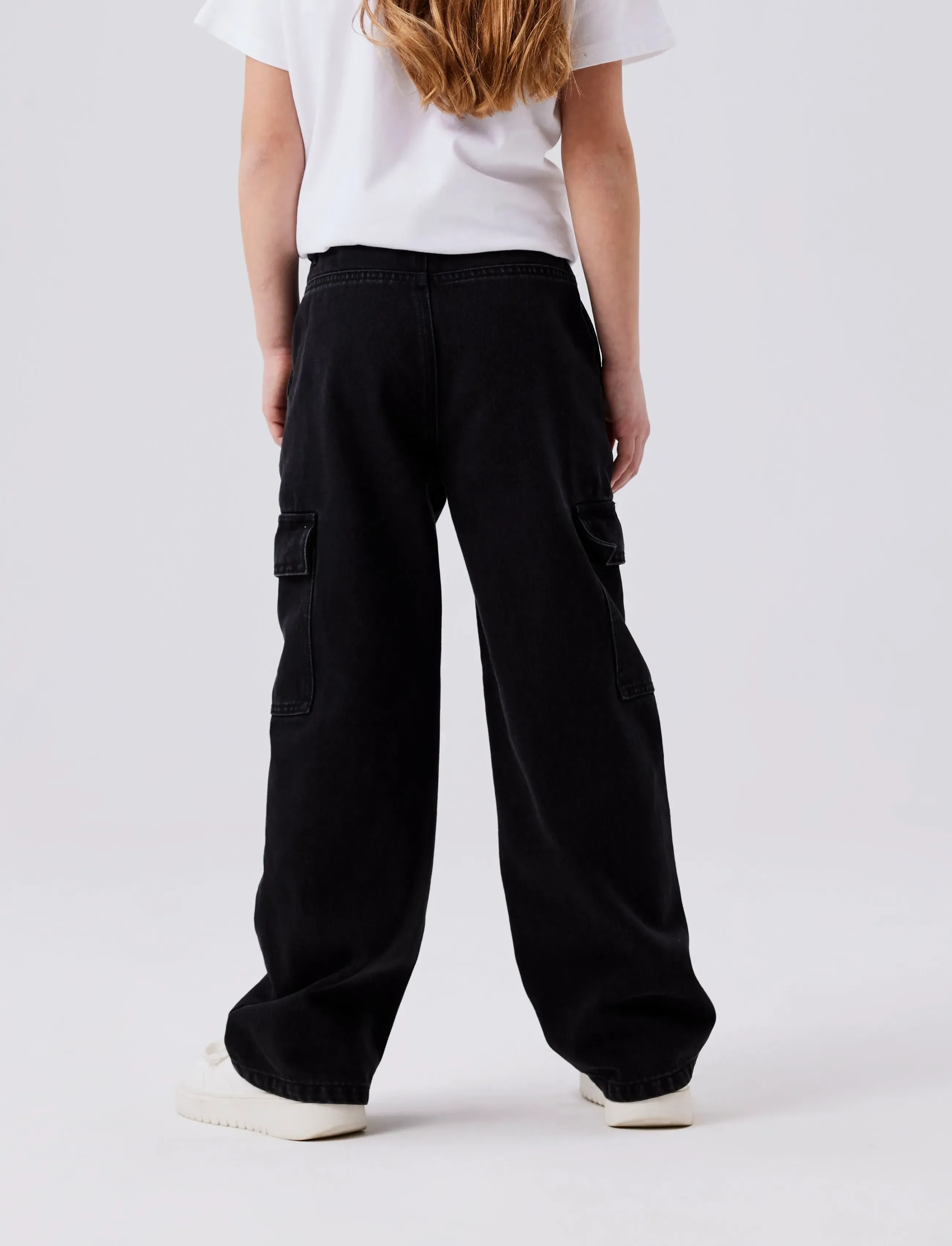 name it - NKFROSE WIDE HW CARGO JEANS 6190-BS NOOS - hosen mit weitem bein - black - 5