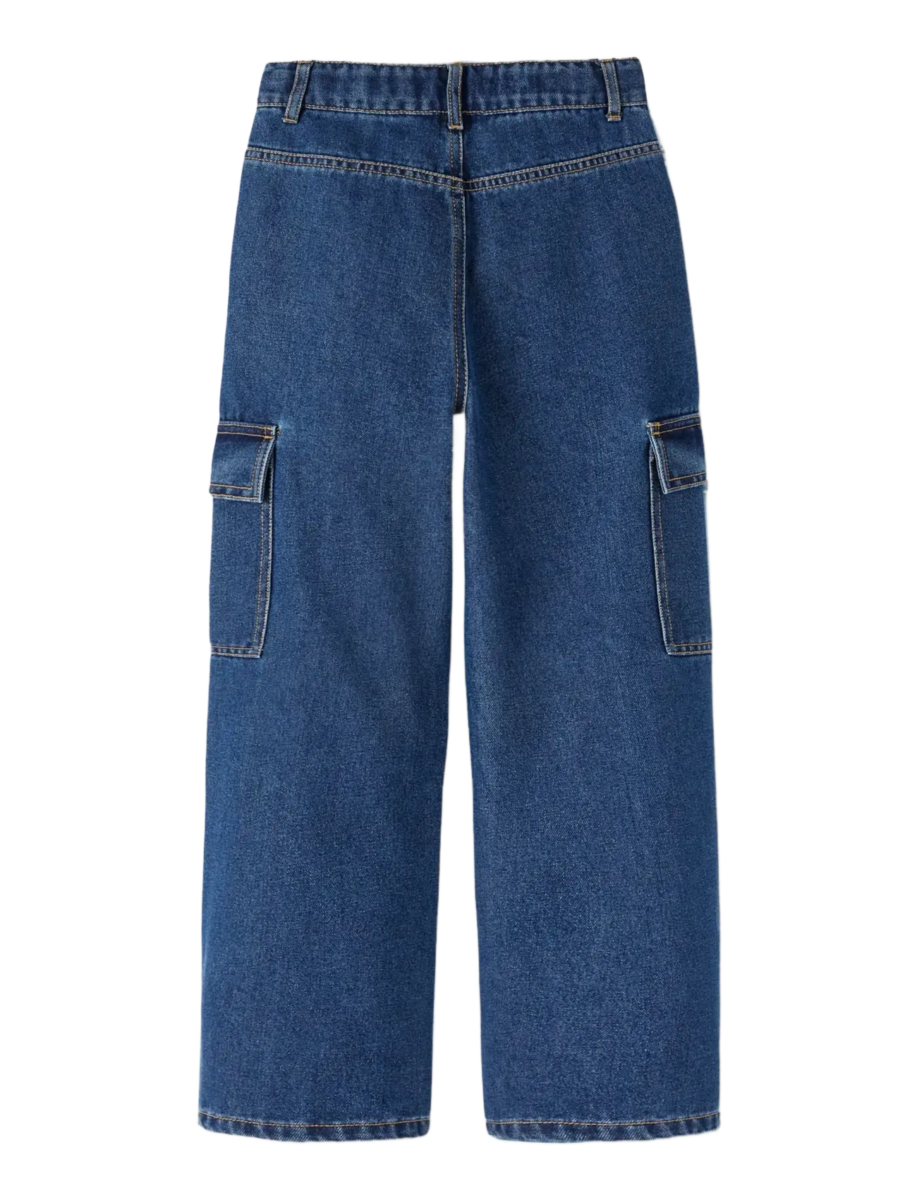 name it - NKFROSE WIDE HW CARGO JEANS 6190-BS NOOS - brede jeans - dark blue denim - 2