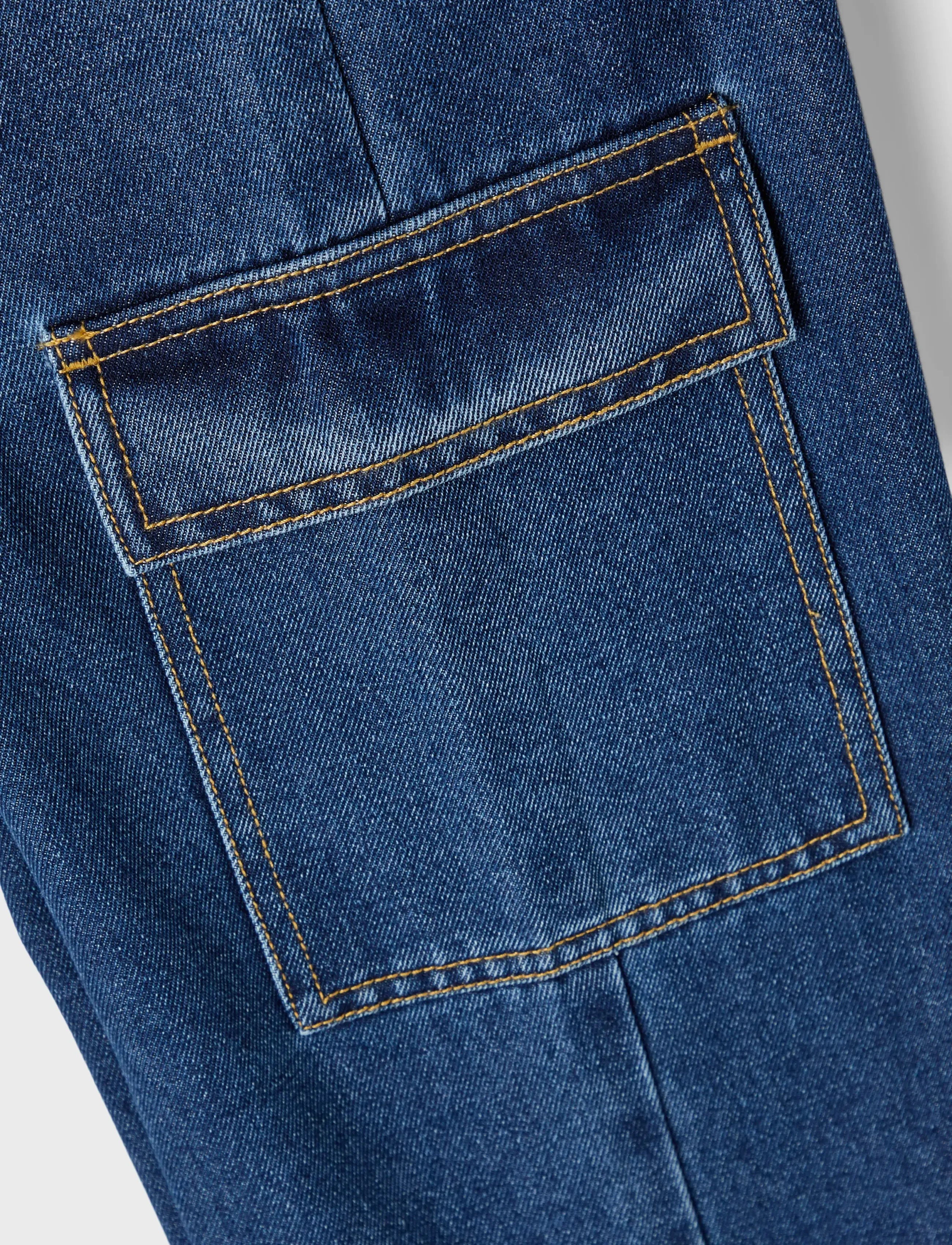 name it - NKFROSE WIDE HW CARGO JEANS 6190-BS NOOS - brede jeans - dark blue denim - 5