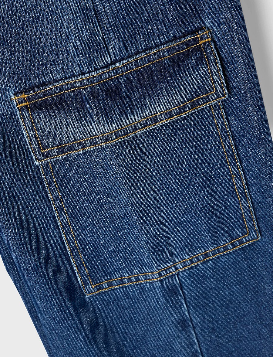 name it - NKFROSE WIDE HW CARGO JEANS 6190-BS NOOS - brede jeans - dark blue denim - 5