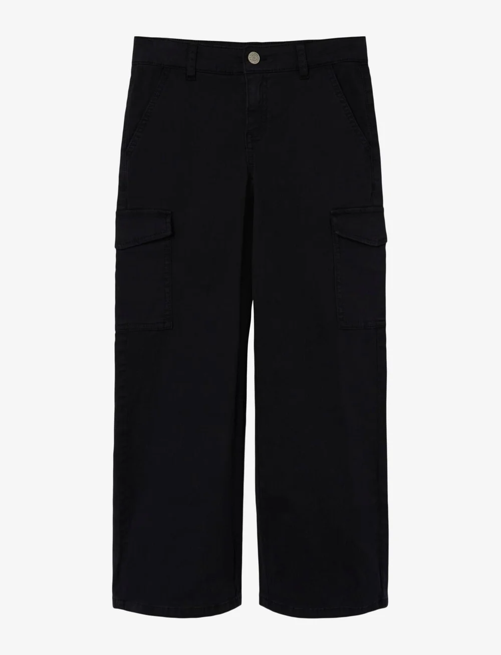 name it - NKFROSE WIDE TWILL CARGO 8108-BA NOOS - cargohosen - black - 1