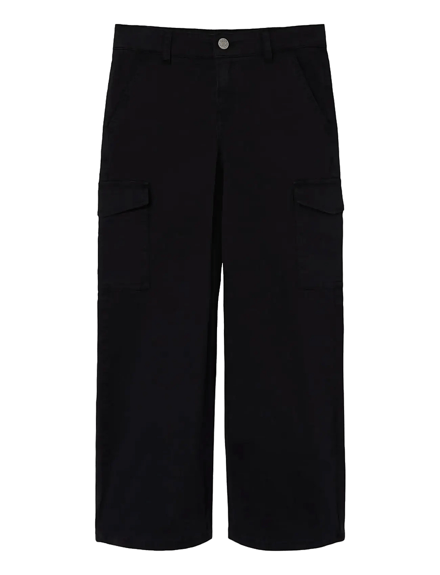 name it - NKFROSE WIDE TWILL CARGO 8108-BA NOOS - pantalon cargo - black - 1