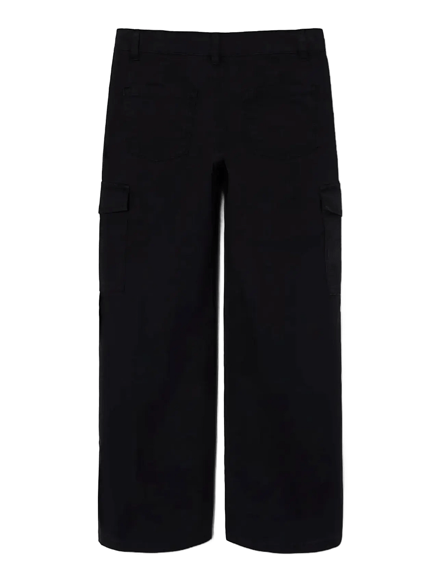 name it - NKFROSE WIDE TWILL CARGO 8108-BA NOOS - cargobukser - black - 2
