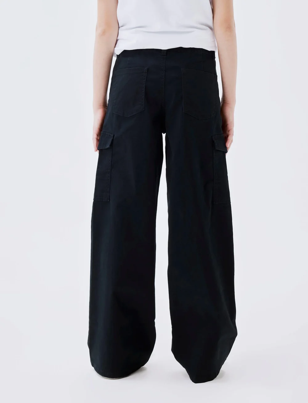 name it - NKFROSE WIDE TWILL CARGO 8108-BA NOOS - cargohosen - black - 3