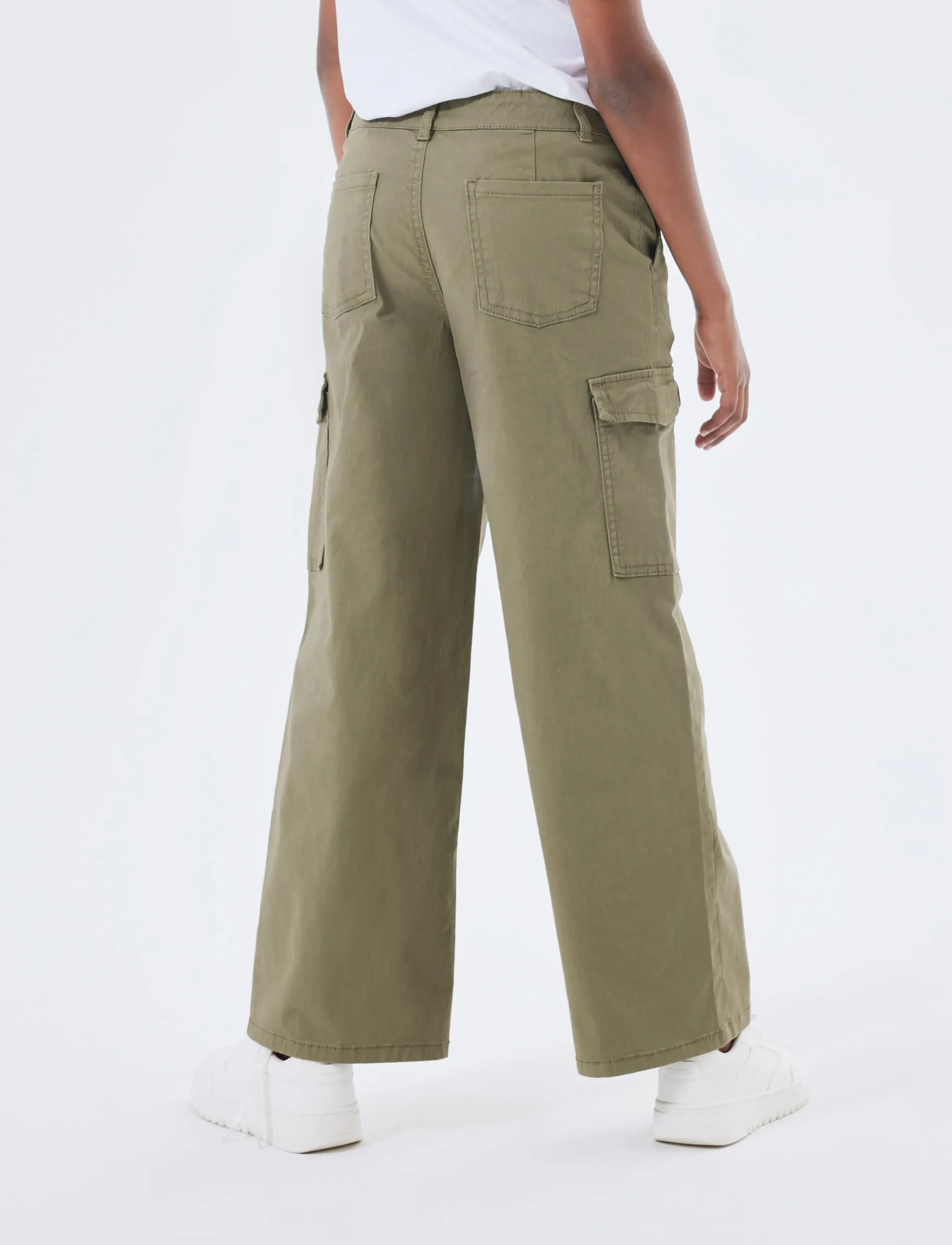 name it - NKFROSE WIDE TWILL CARGO 8108-BA NOOS - cargo-buxur - deep lichen green - 3