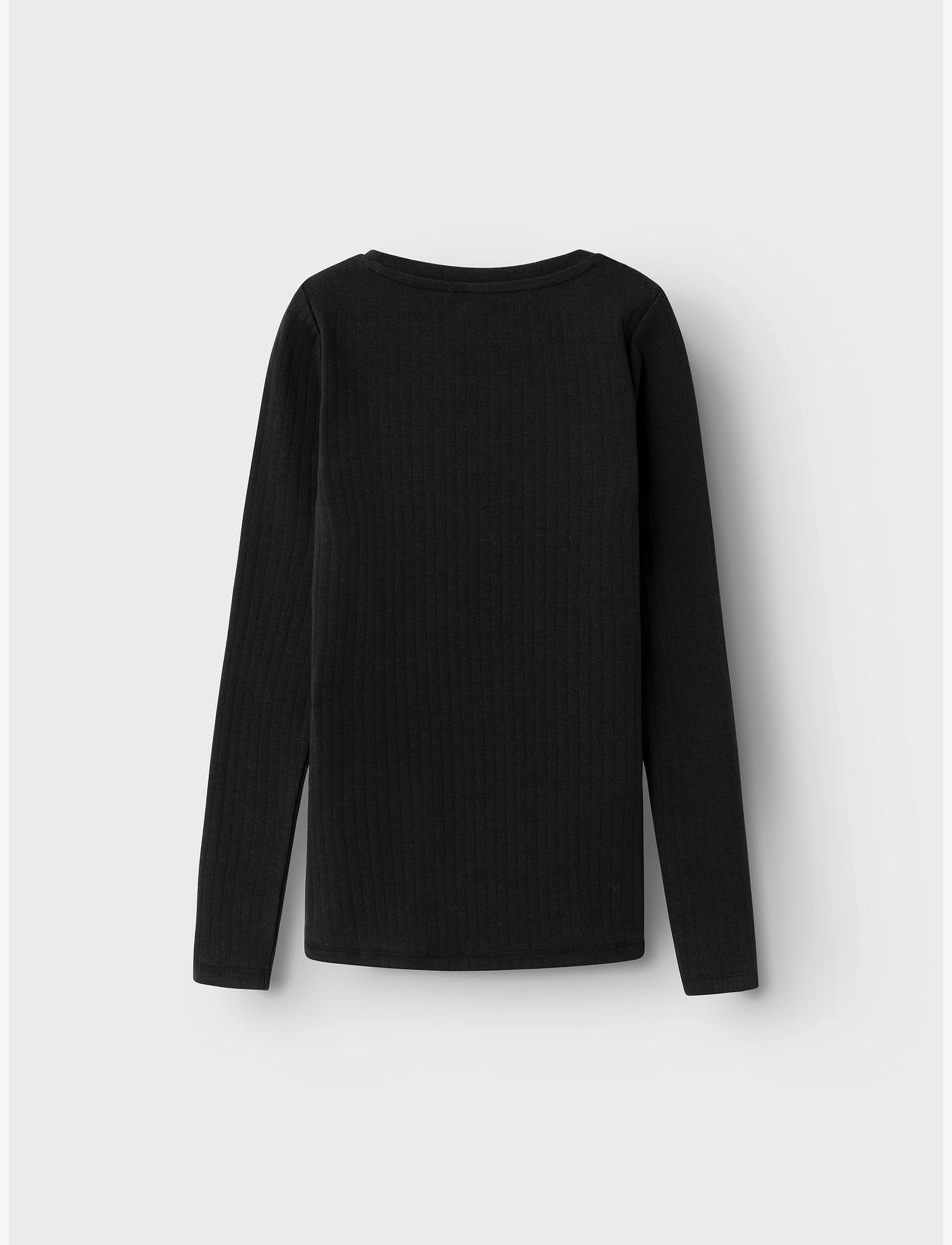 name it - NKFSURAJA XSL LS TOP NOOS - langærmede t-shirts - black - 2