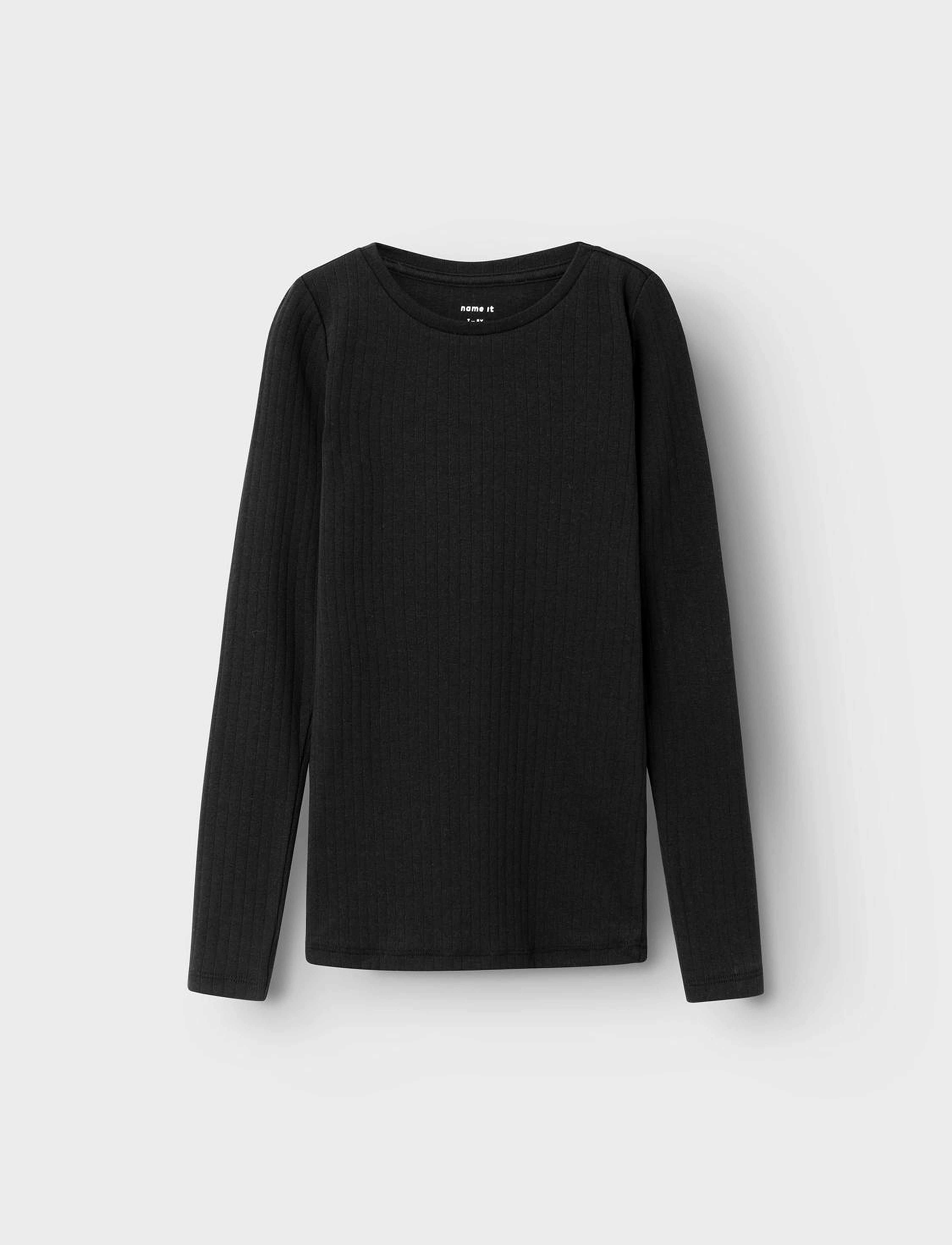 name it - NKFSURAJA XSL LS TOP NOOS - langærmede t-shirts - black - 3