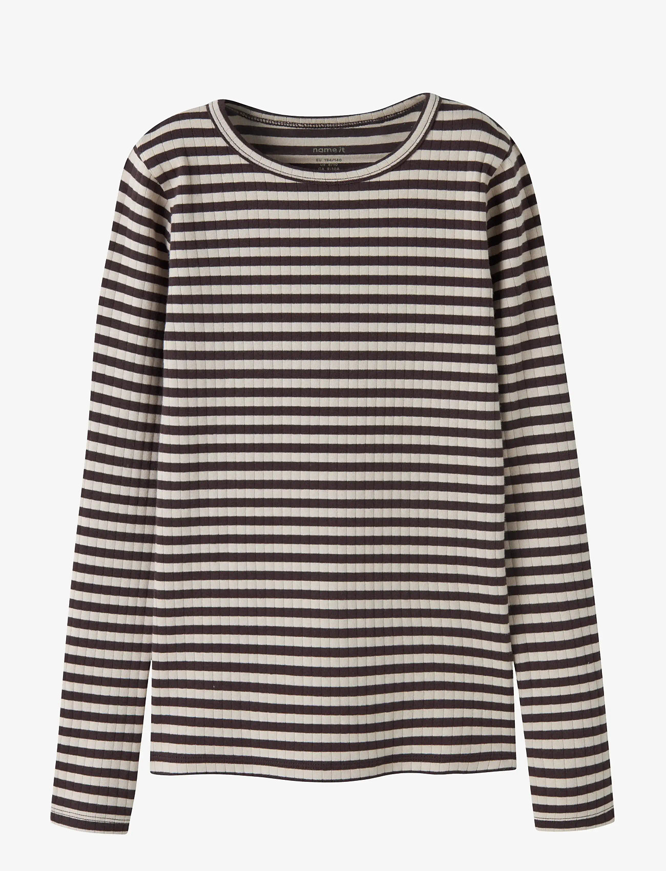 name it - NKFSURAJA XSL LS TOP NOOS - langærmede t-shirts - black coffee - 0