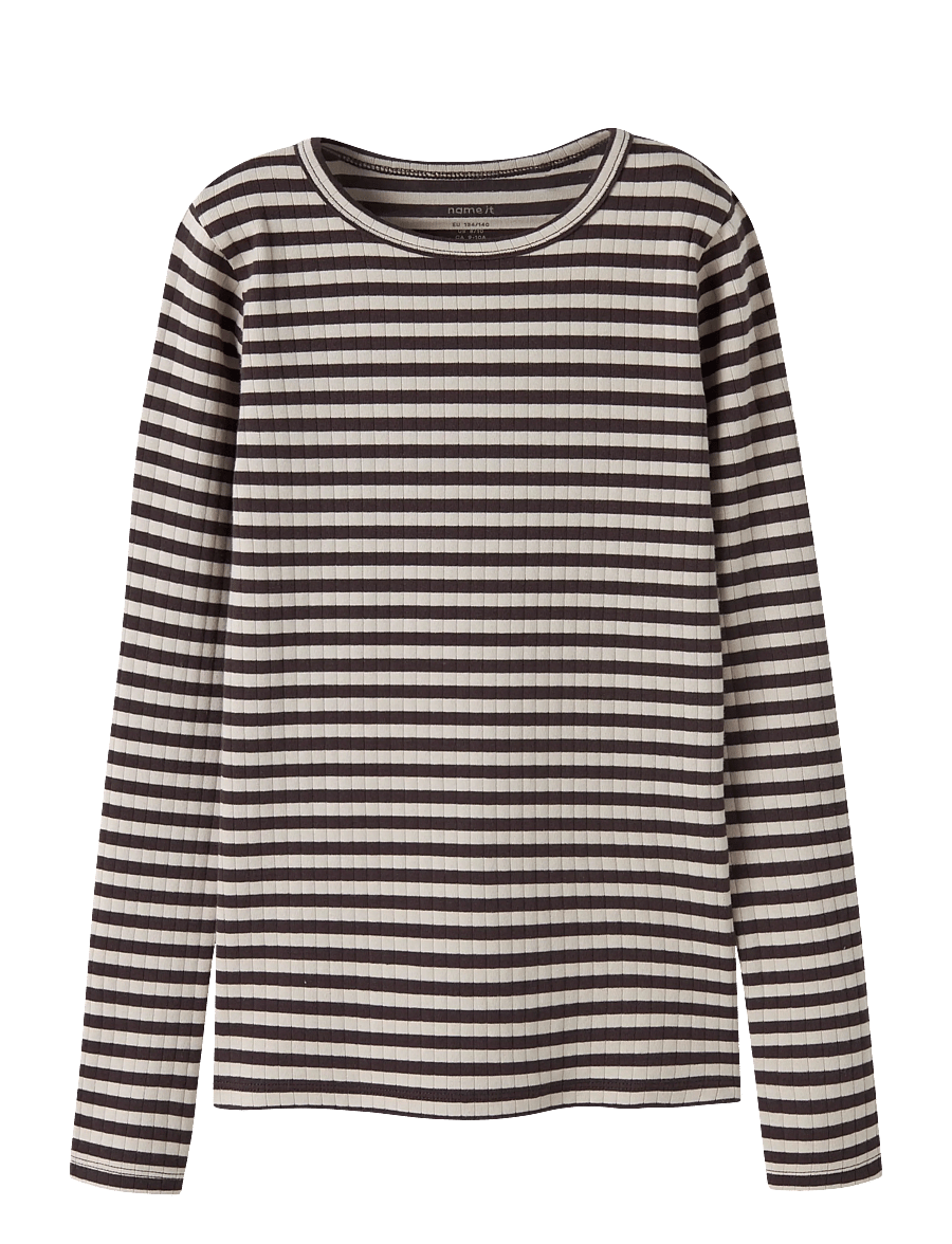 name it - NKFSURAJA XSL LS TOP NOOS - langärmelig - black coffee - 0