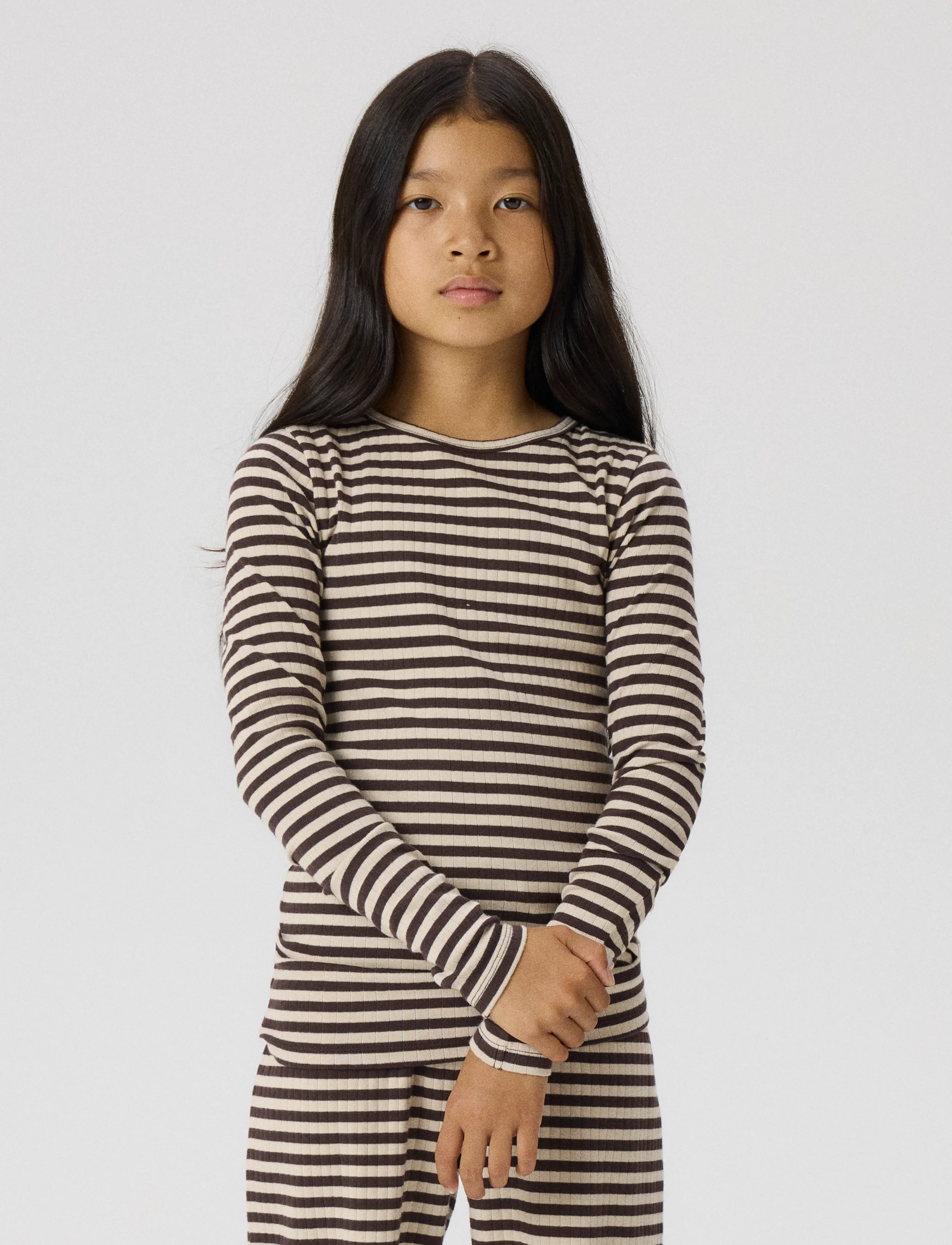 name it - NKFSURAJA XSL LS TOP NOOS - long-sleeved t-shirts - black coffee - 4
