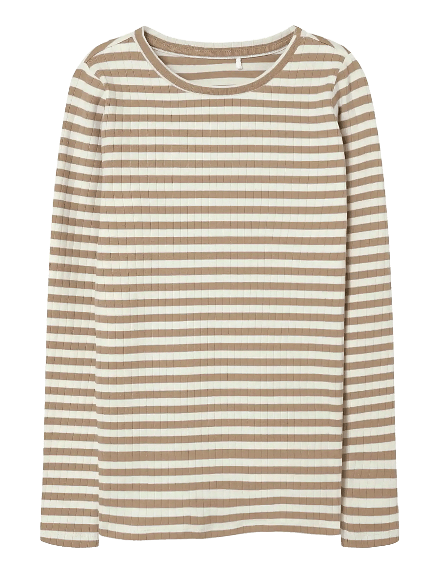 name it - NKFSURAJA XSL LS TOP NOOS - pikkade varrukatega t-särgid - mocha meringue - 0