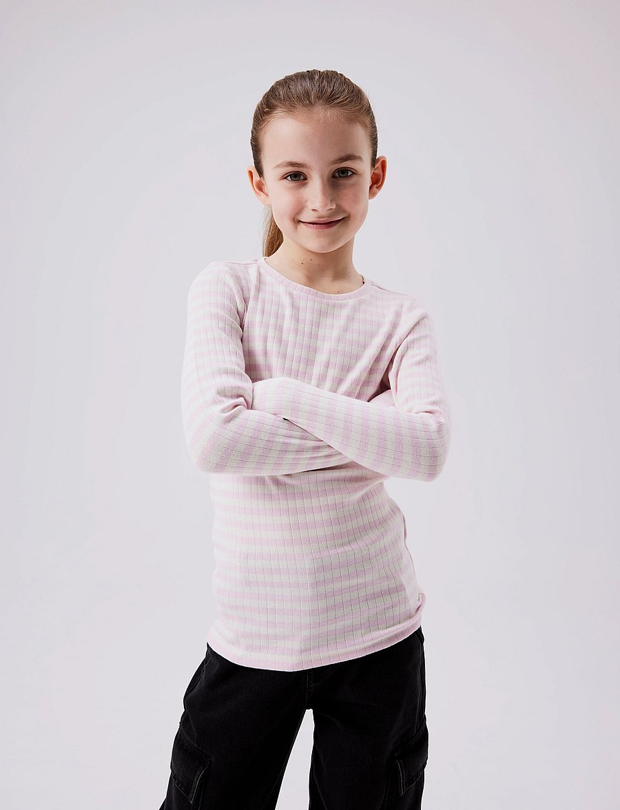 name it - NKFSURAJA XSL LS TOP NOOS - långärmade t-shirts - parfait pink - 0