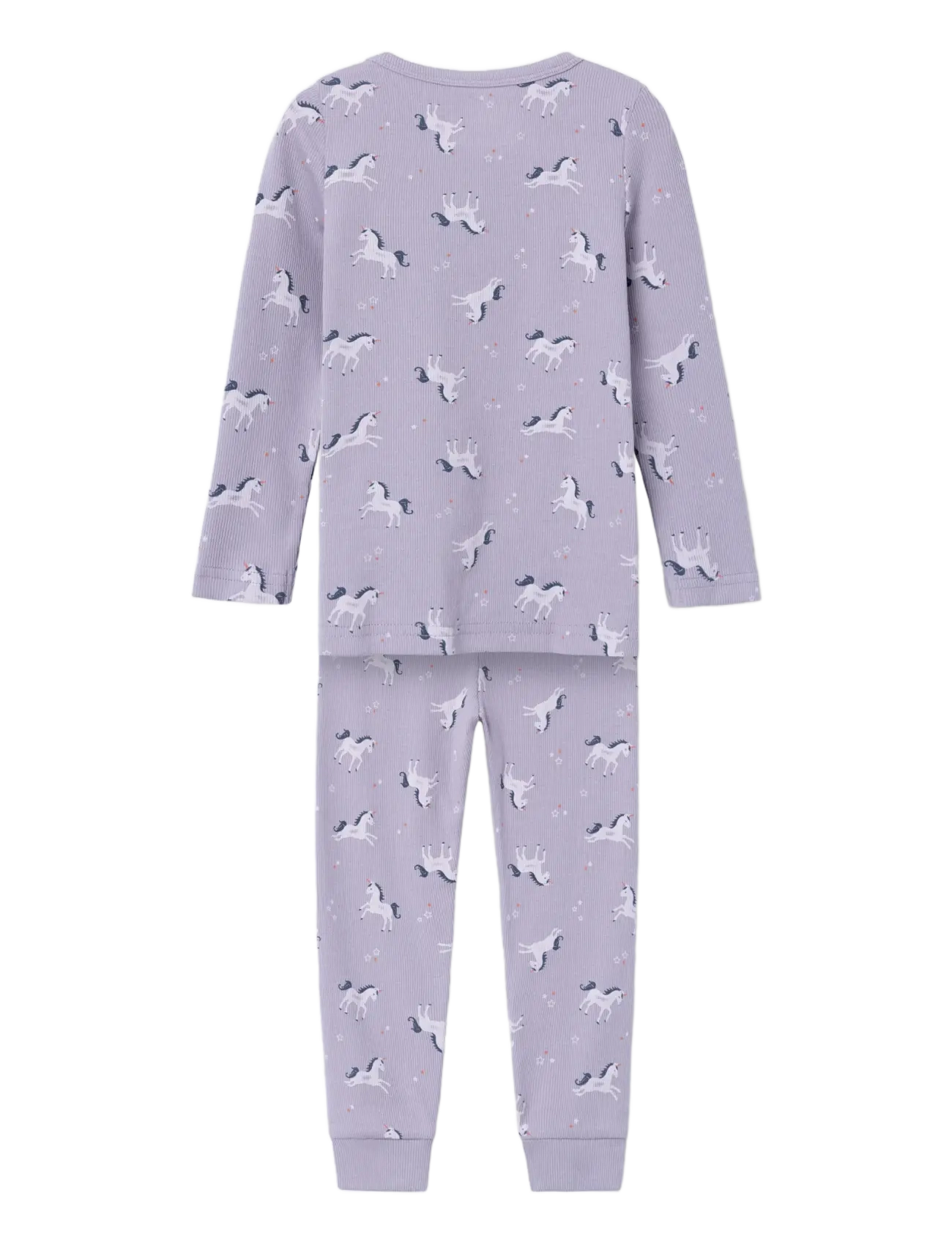 name it - NMFNIGHTSET LAVENDER UNICORN RIB NOOS - pyjama-sets - lavender aura - 1
