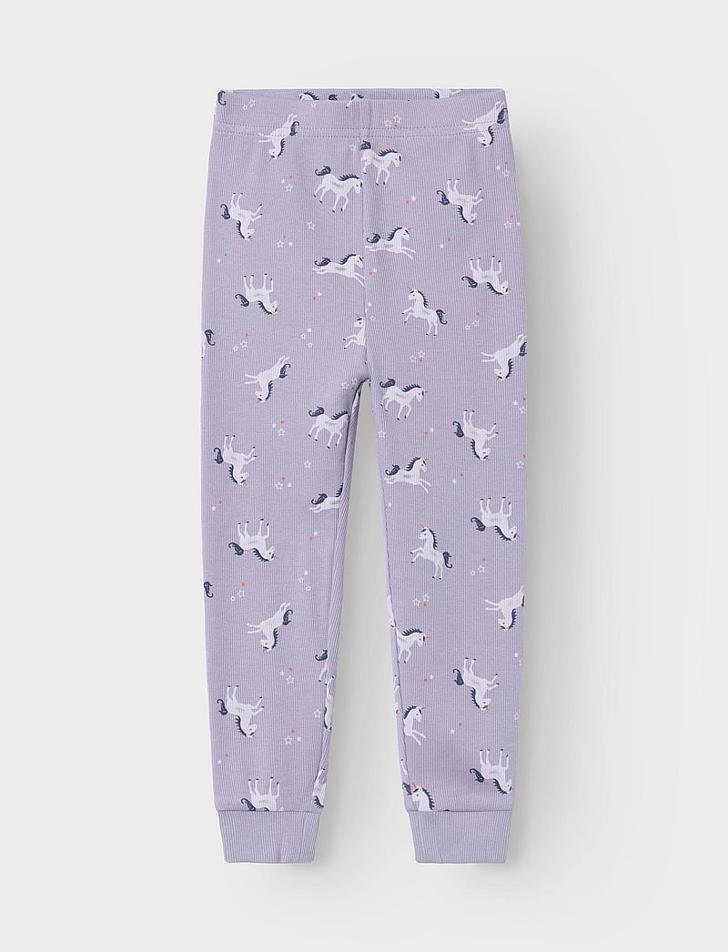 name it - NMFNIGHTSET LAVENDER UNICORN RIB NOOS - pyjama-sets - lavender aura - 4