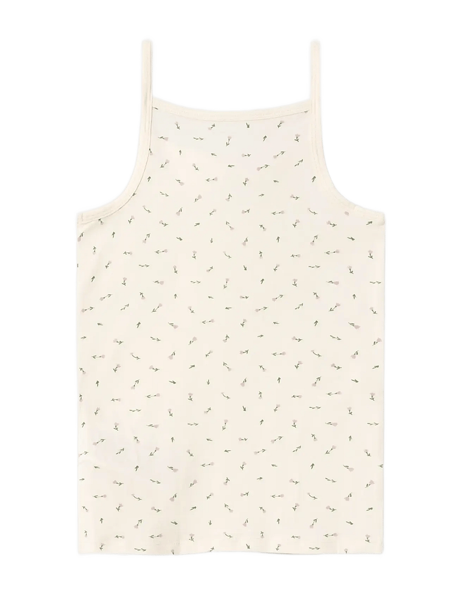 name it - NKFSTRAP TOP 2P BUTTERCREAM FLORAL NOOS - tank tops - buttercream - 1