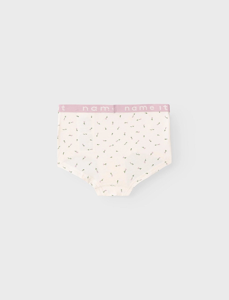 name it - NKFHIPSTER 2P BUTTERCREAM FLORAL NOOS - slipjes - buttercream - 2