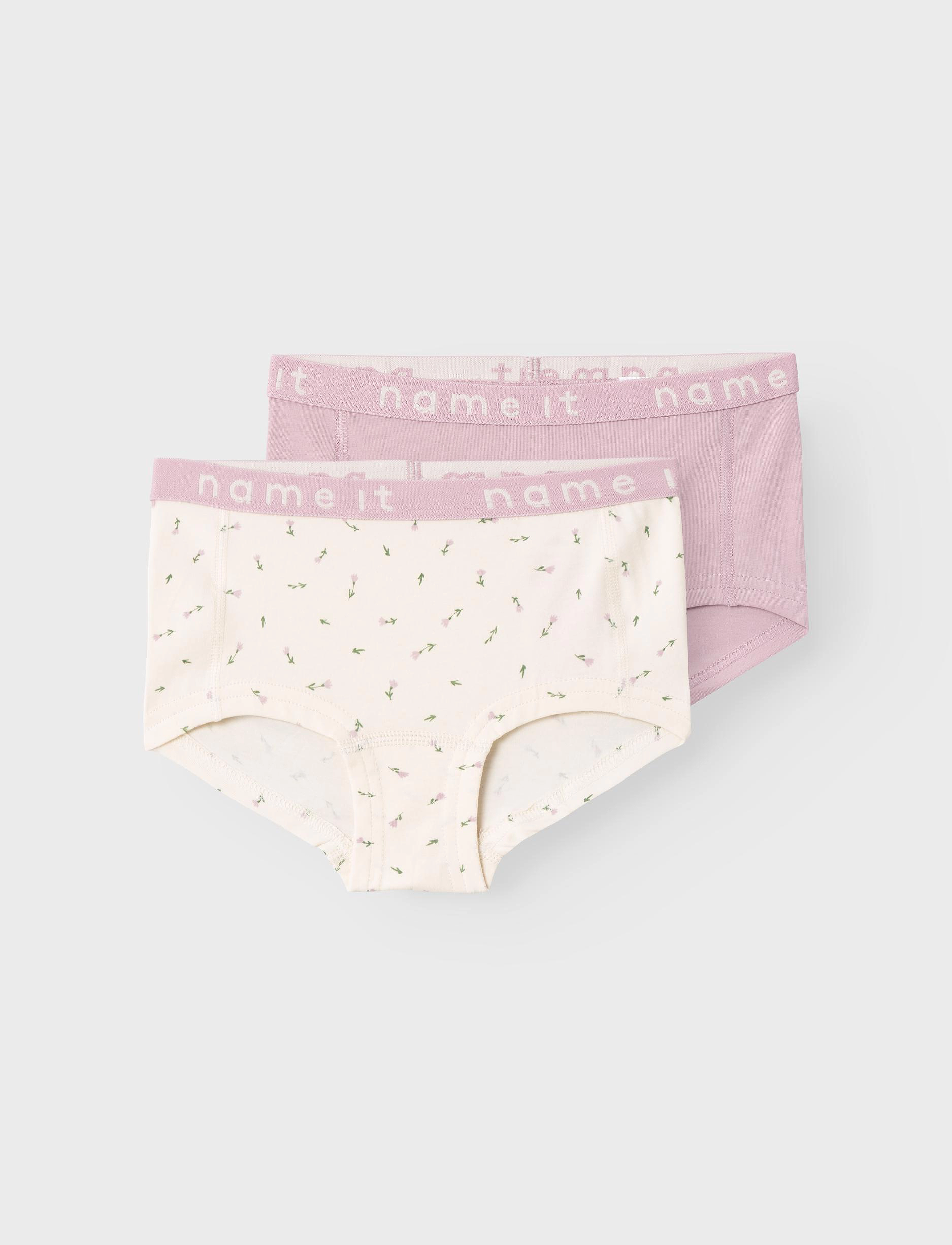 name it Nkfhipster 2P Buttercream Floral Noos, 122-128, Pink, Undertøj > Trusser, Børn