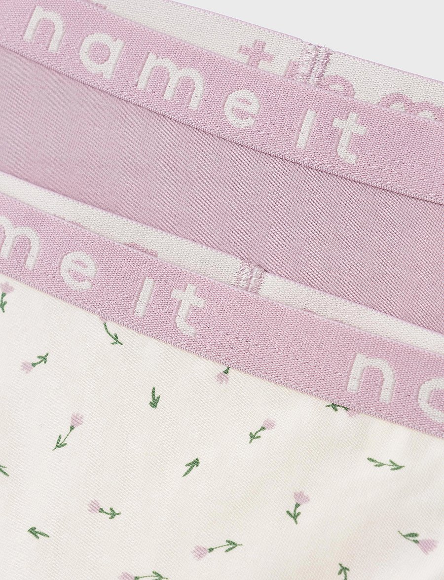 name it - NKFHIPSTER 2P BUTTERCREAM FLORAL NOOS - slipjes - buttercream - 4