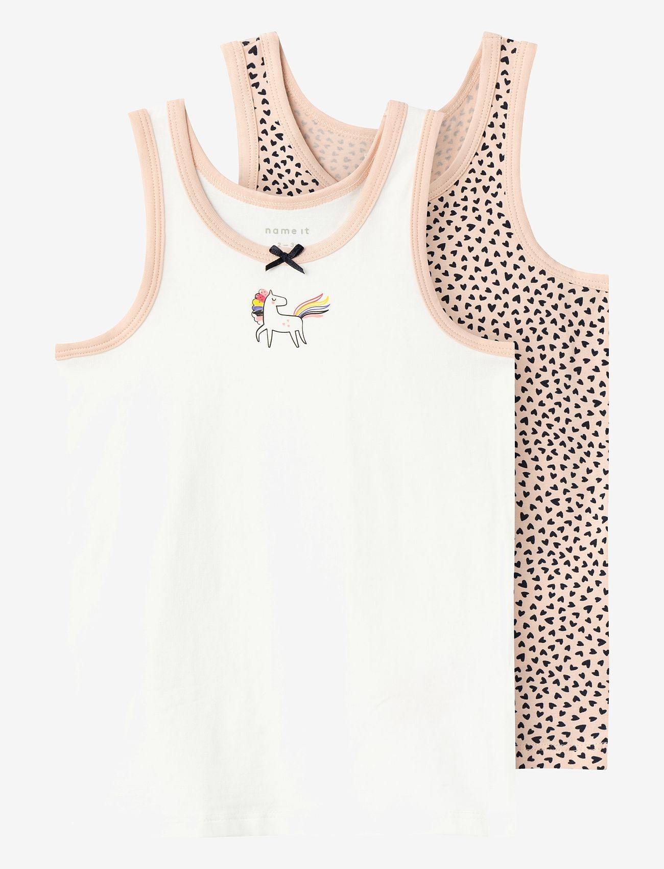 name it - NMFTANK TOP 2P EVENING SAND HEARTS NOOS - evening sand - 0