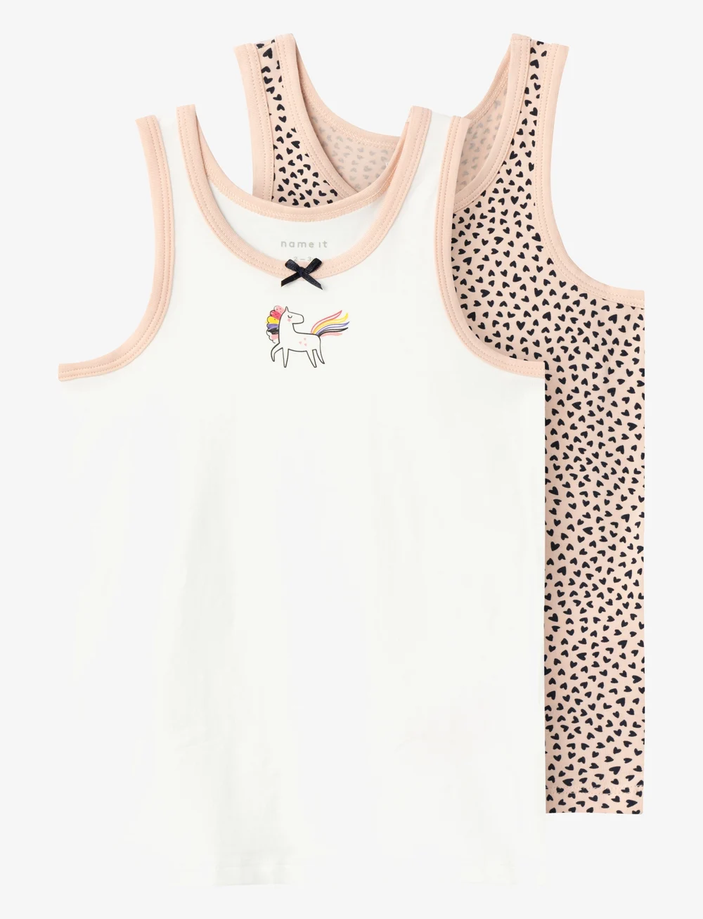 name it - NMFTANK TOP 2P EVENING SAND HEARTS NOOS - evening sand - 0