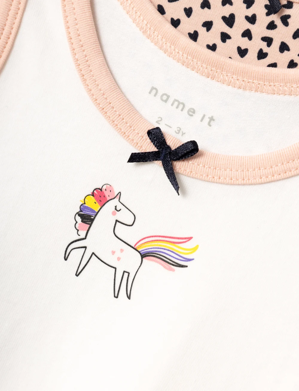 name it - NMFTANK TOP 2P EVENING SAND HEARTS NOOS - evening sand - 2