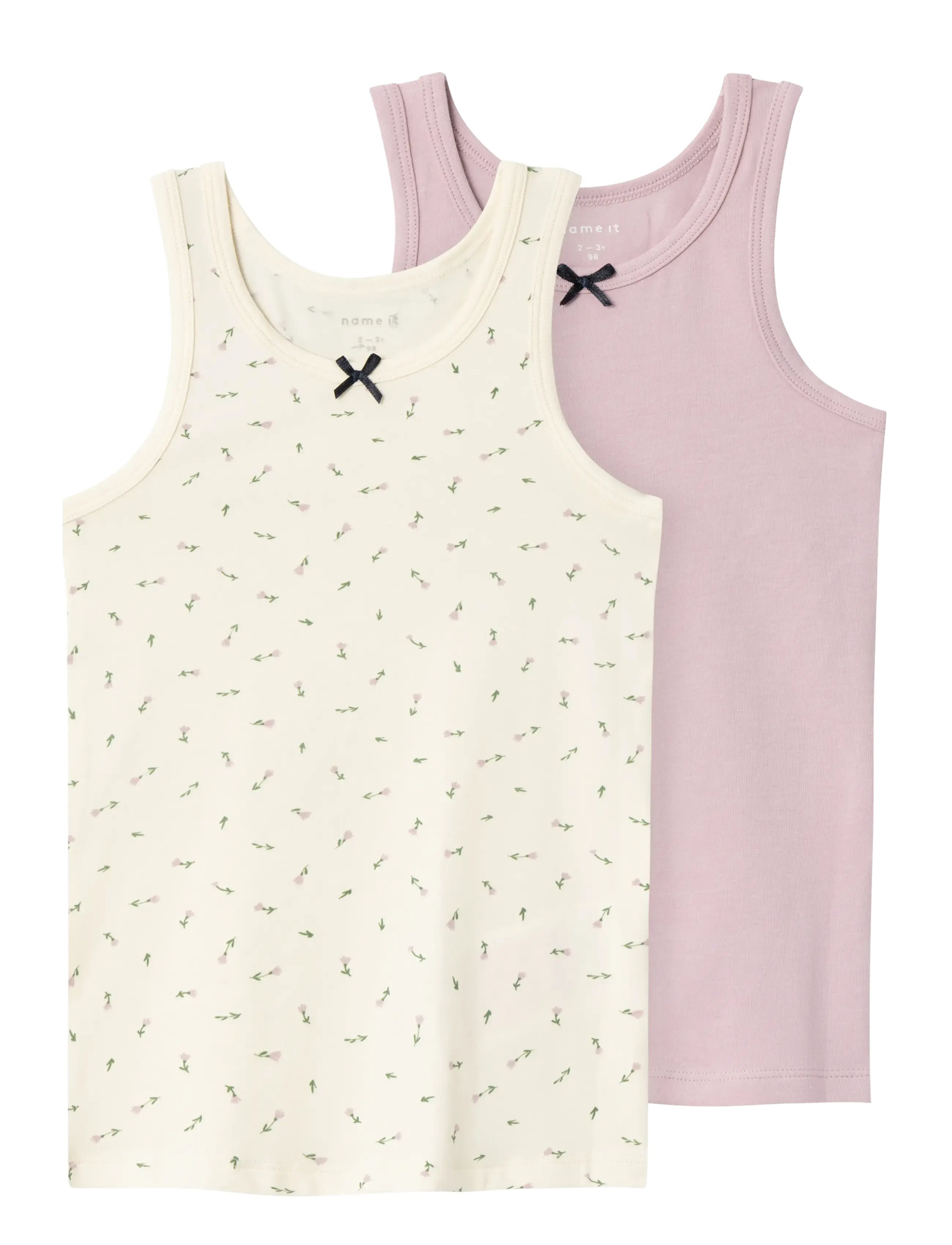name it Nmftank Top 2P Buttercream Floral Noos, 104, Underwear, Mehrfarbig/gemustert - Oberteile, Kinder