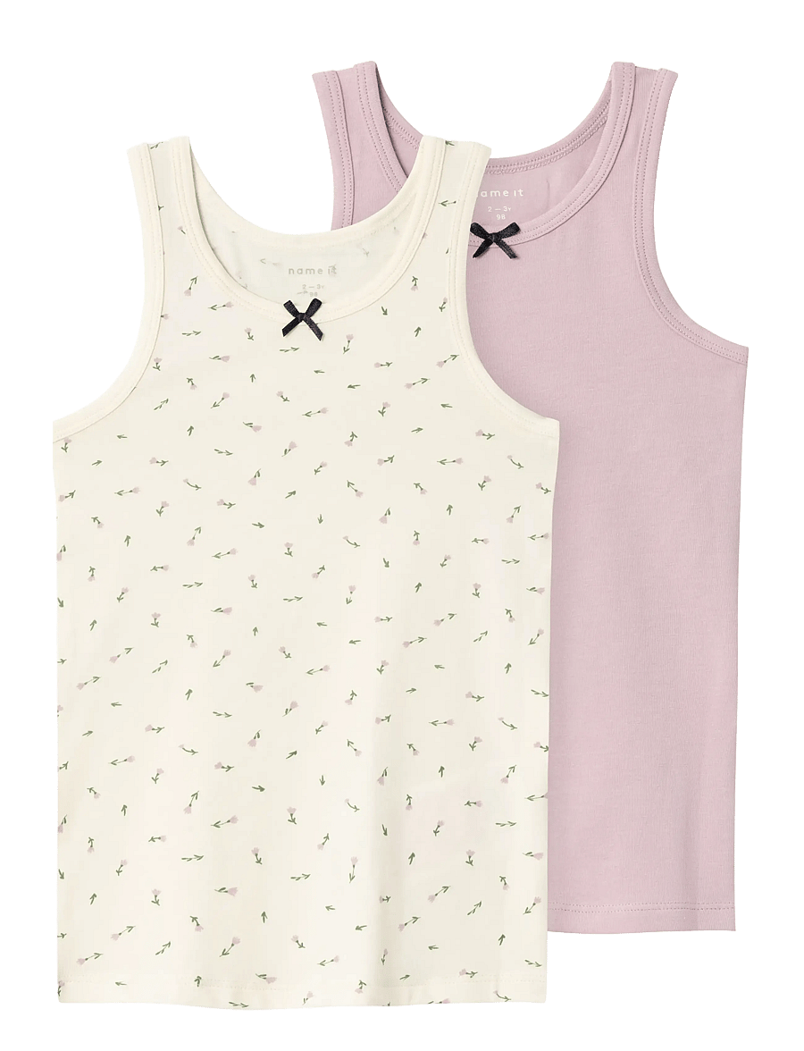 name it - NMFTANK TOP 2P BUTTERCREAM FLORAL NOOS - alustopit - buttercream - 0