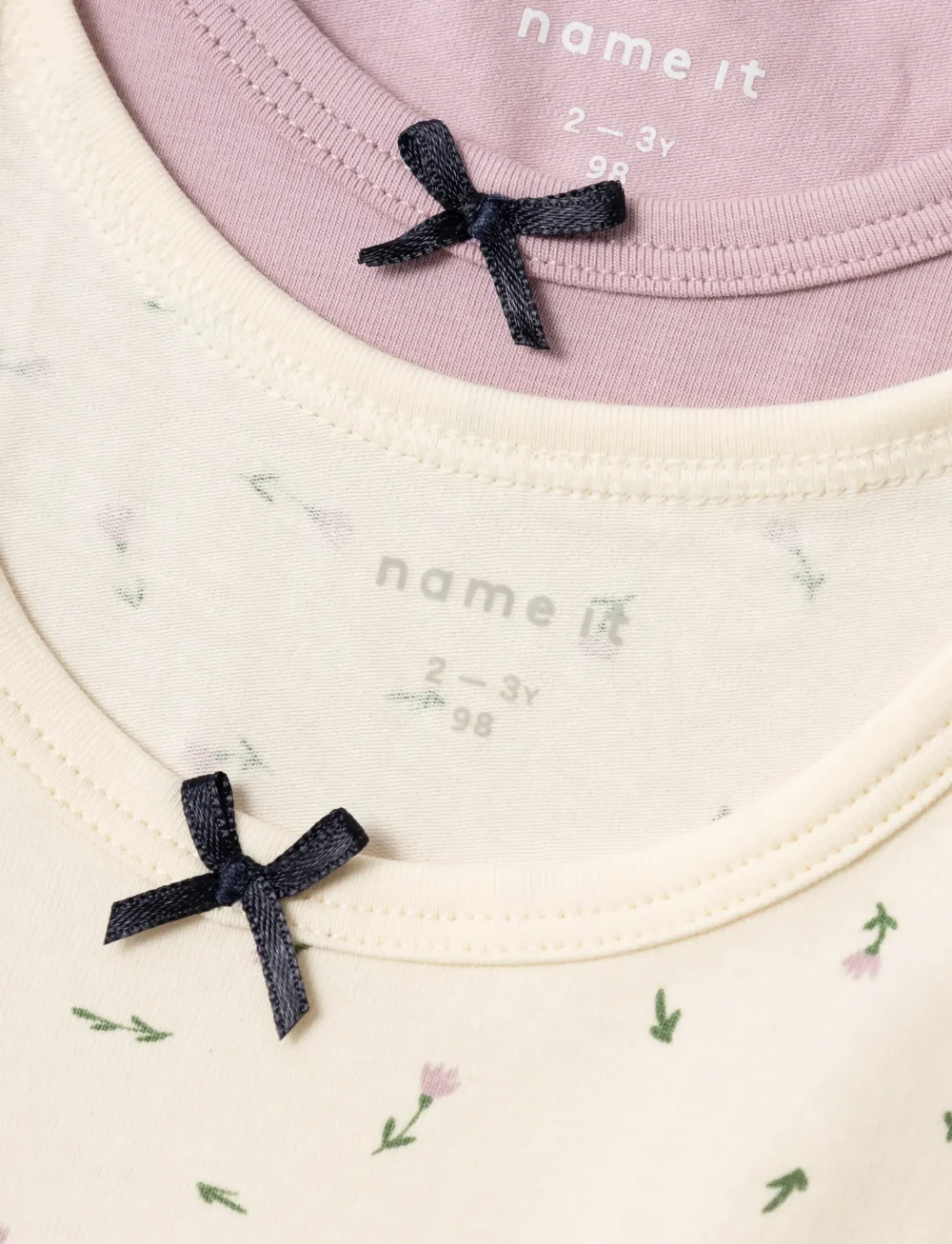 name it - NMFTANK TOP 2P BUTTERCREAM FLORAL NOOS - oberteile - buttercream - 3