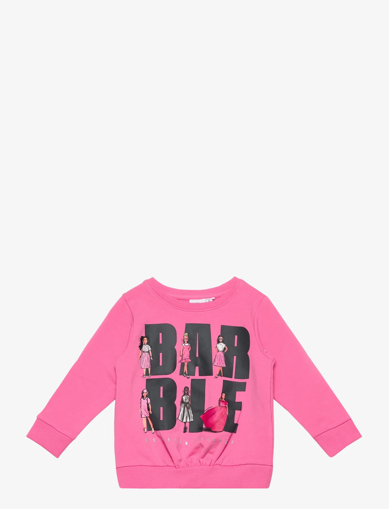 name it - NMFALMA BARBIE SWEAT BRU BOX SKY - svetarit - pink cosmos - 0