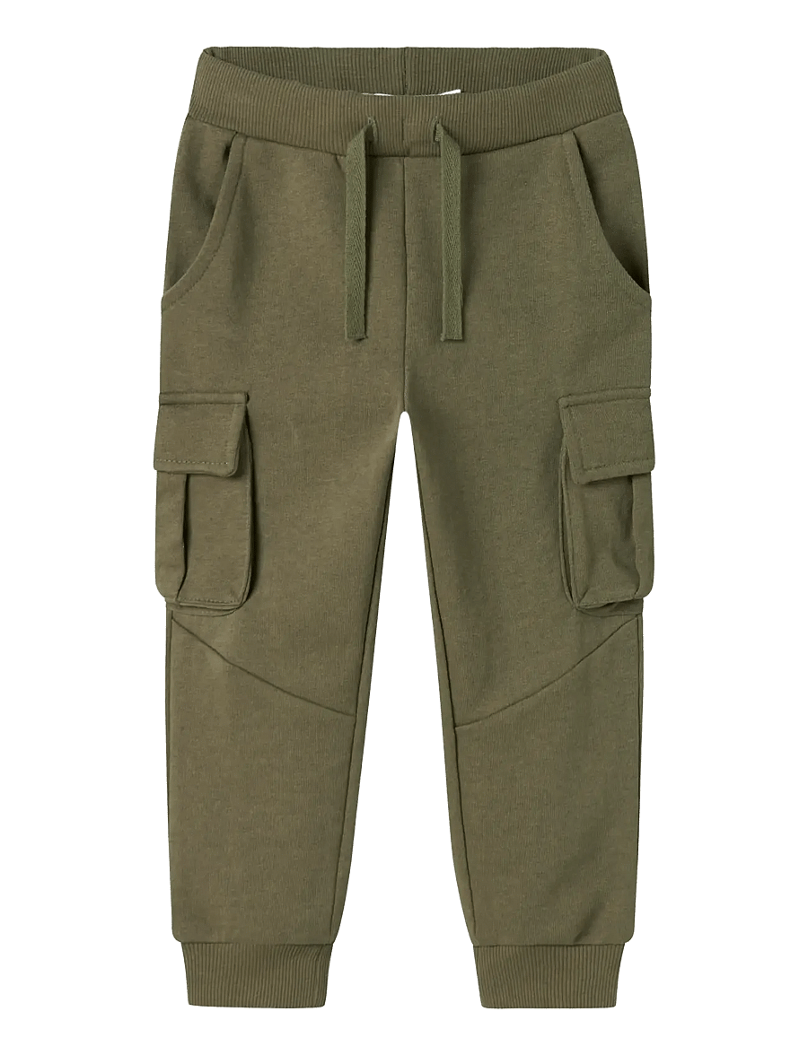 name it - NMNOLI SWEAT PANT UNB NOOS - joggings - dusty olive - 1