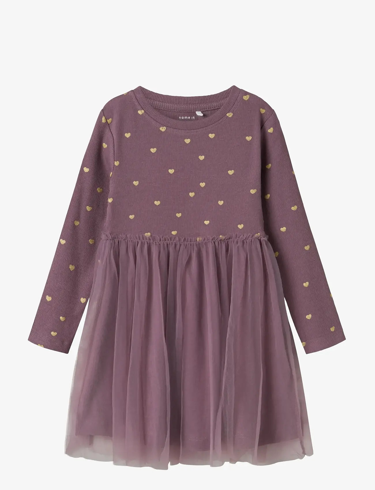 name it - NMFNADJA LS DRESS NOOS - long-sleeved casual dresses - arctic dusk - 0