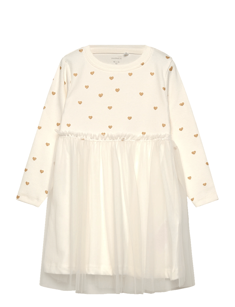 name it - NMFNADJA LS DRESS NOOS - långärmade babyklänningar - cloud dancer - 0