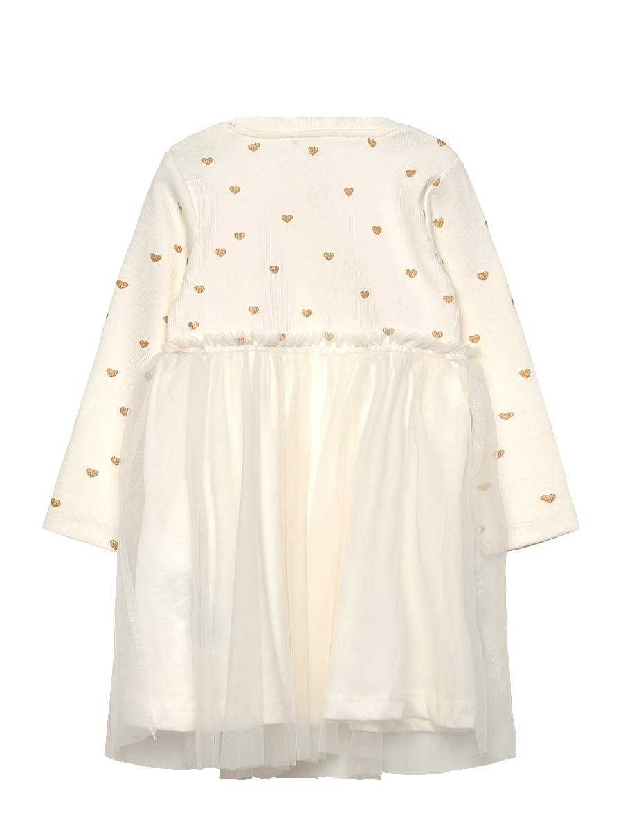 name it - NMFNADJA LS DRESS NOOS - långärmade babyklänningar - cloud dancer - 1