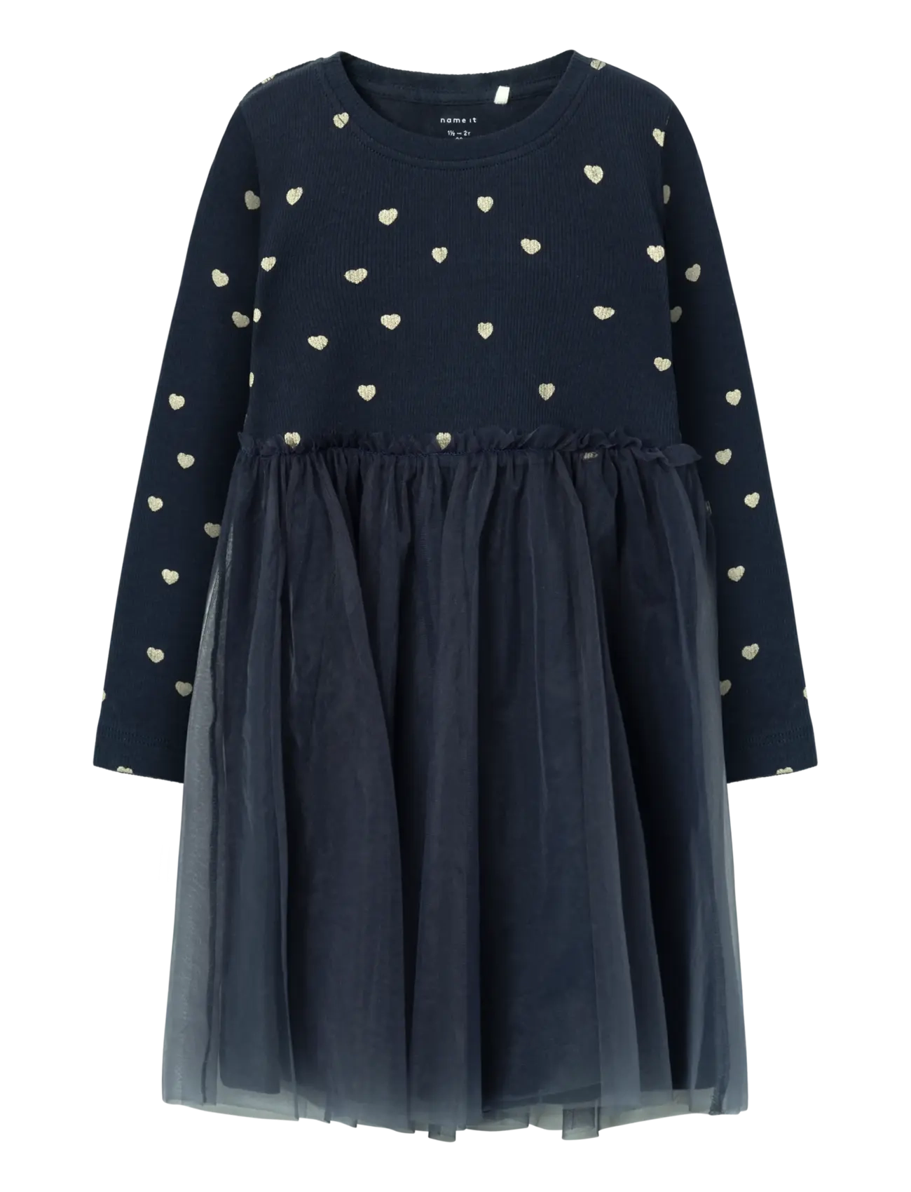 NMFNADJA LS DRESS NOOS - DARK SAPPHIRE