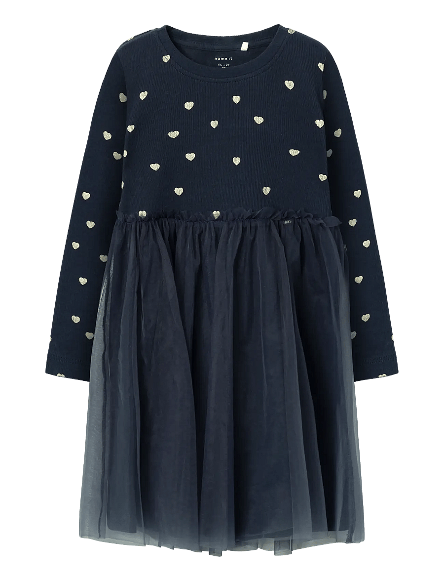 name it - NMFNADJA LS DRESS NOOS - baby-kjoler med lange ermer - dark sapphire - 1