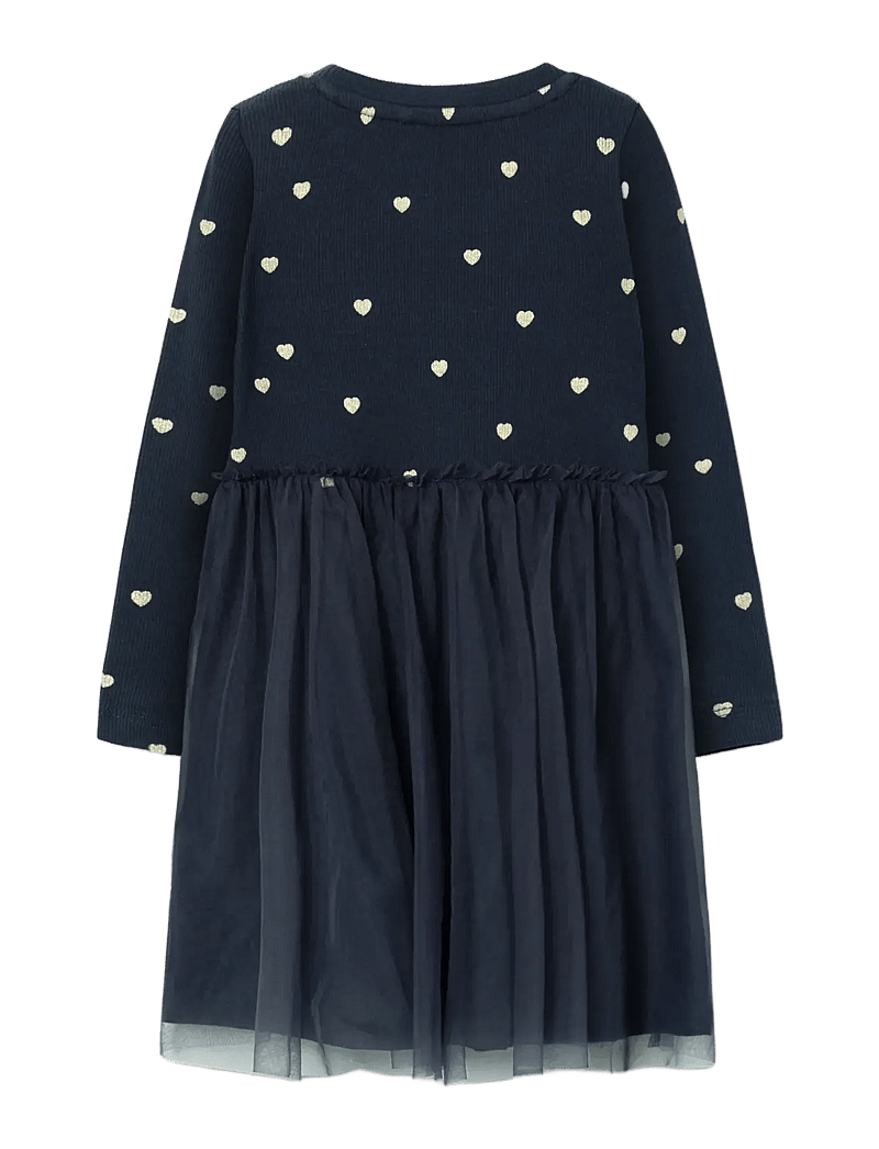 name it - NMFNADJA LS DRESS NOOS - pikkade varrukatega beebi kleidid - dark sapphire - 2