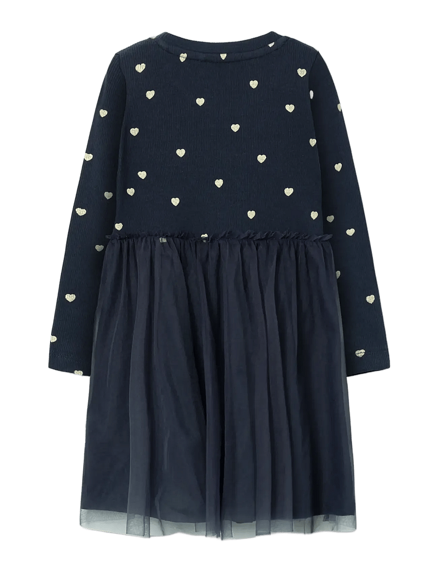 name it - NMFNADJA LS DRESS NOOS - baby-kjoler med lange ermer - dark sapphire - 2