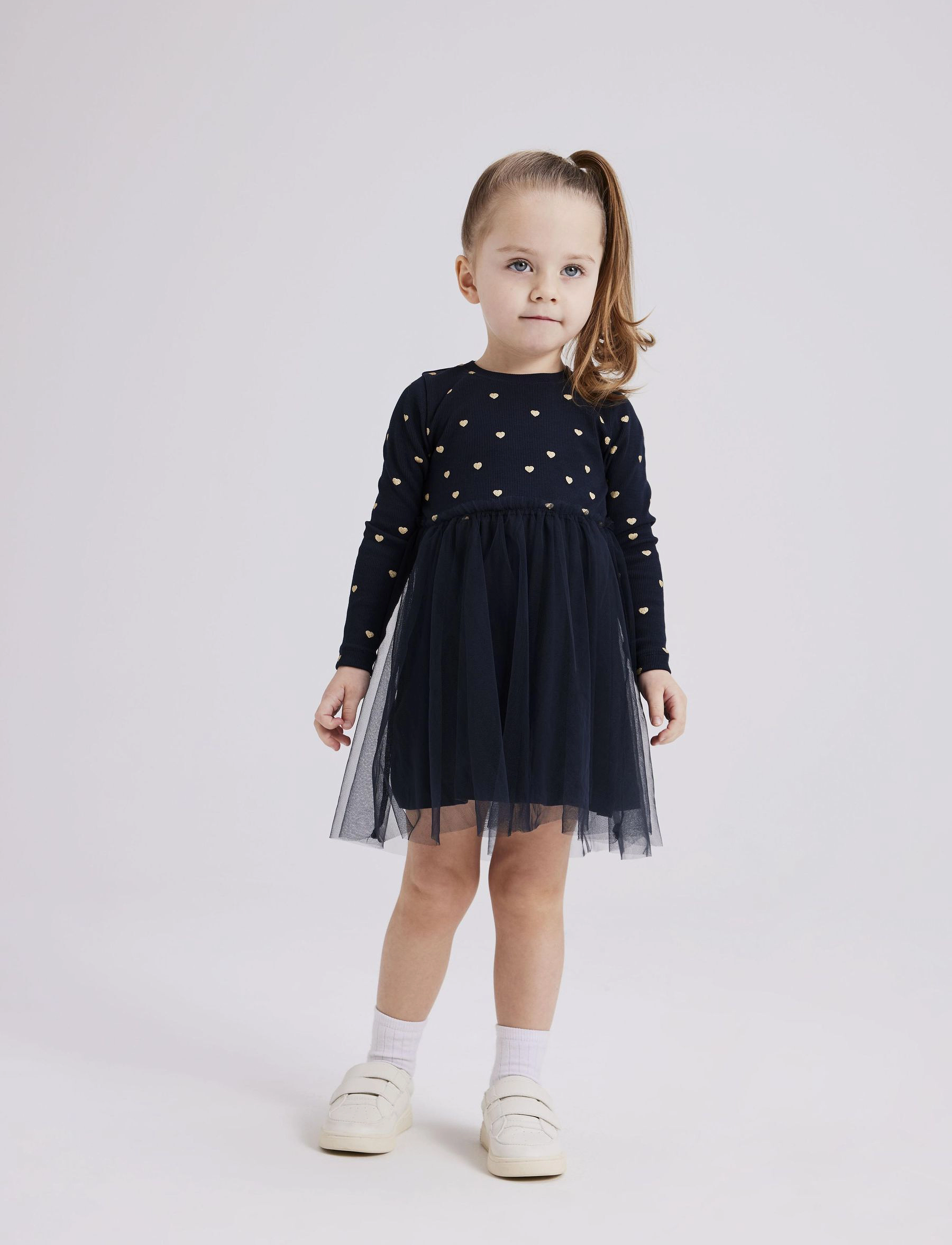 name it NMFNADJA LS DRESS NOOS - Langärmelige Babykleider - DARK SAPPHIRE / navy