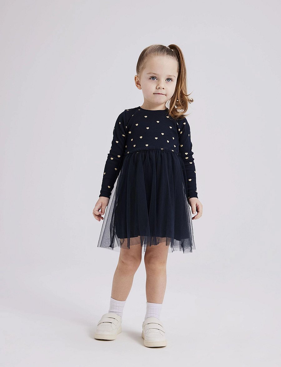 name it - NMFNADJA LS DRESS NOOS - baby-kjoler med lange ermer - dark sapphire - 0